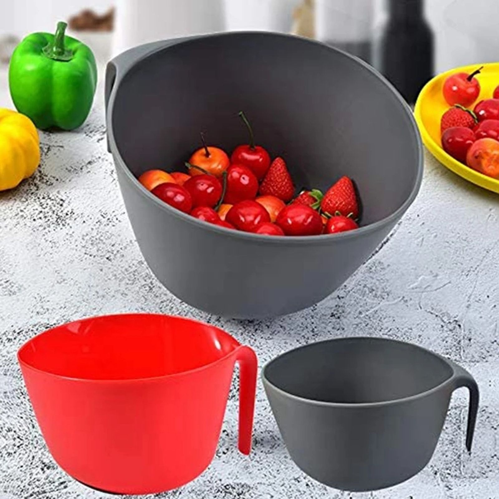 Plastic Strainer 2 in 1 Double Layer Detachable Large Capacity High Durability view 12