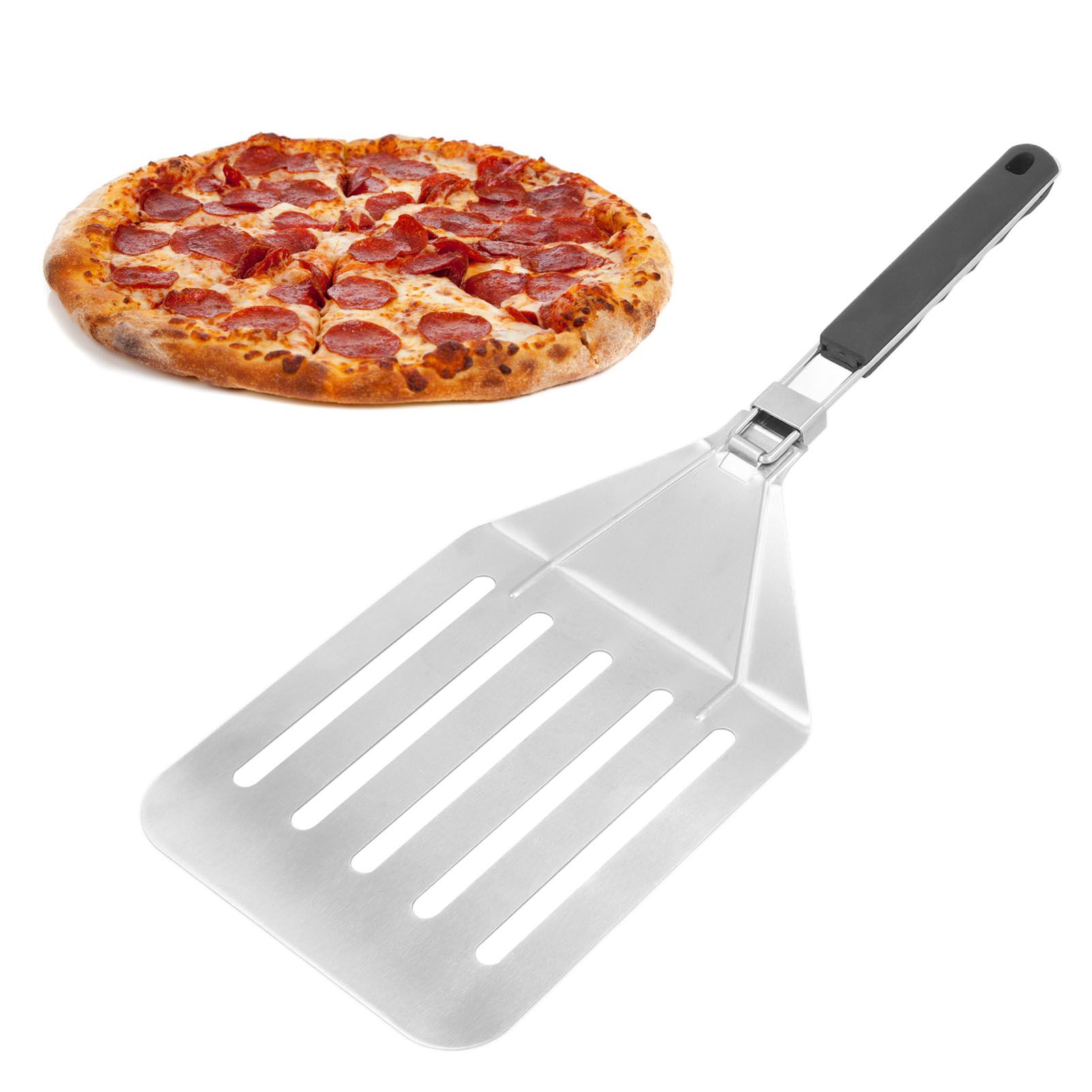 Pizza Peel Shovel Spatula Paddle Stainless Steel Foldable Slotted Transfer view 11