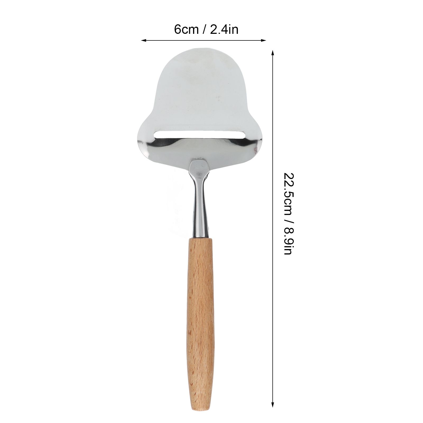 Wood Handle Cheese Spatula Stainless Steel Adjustable Thickness Cheese Planer view 14