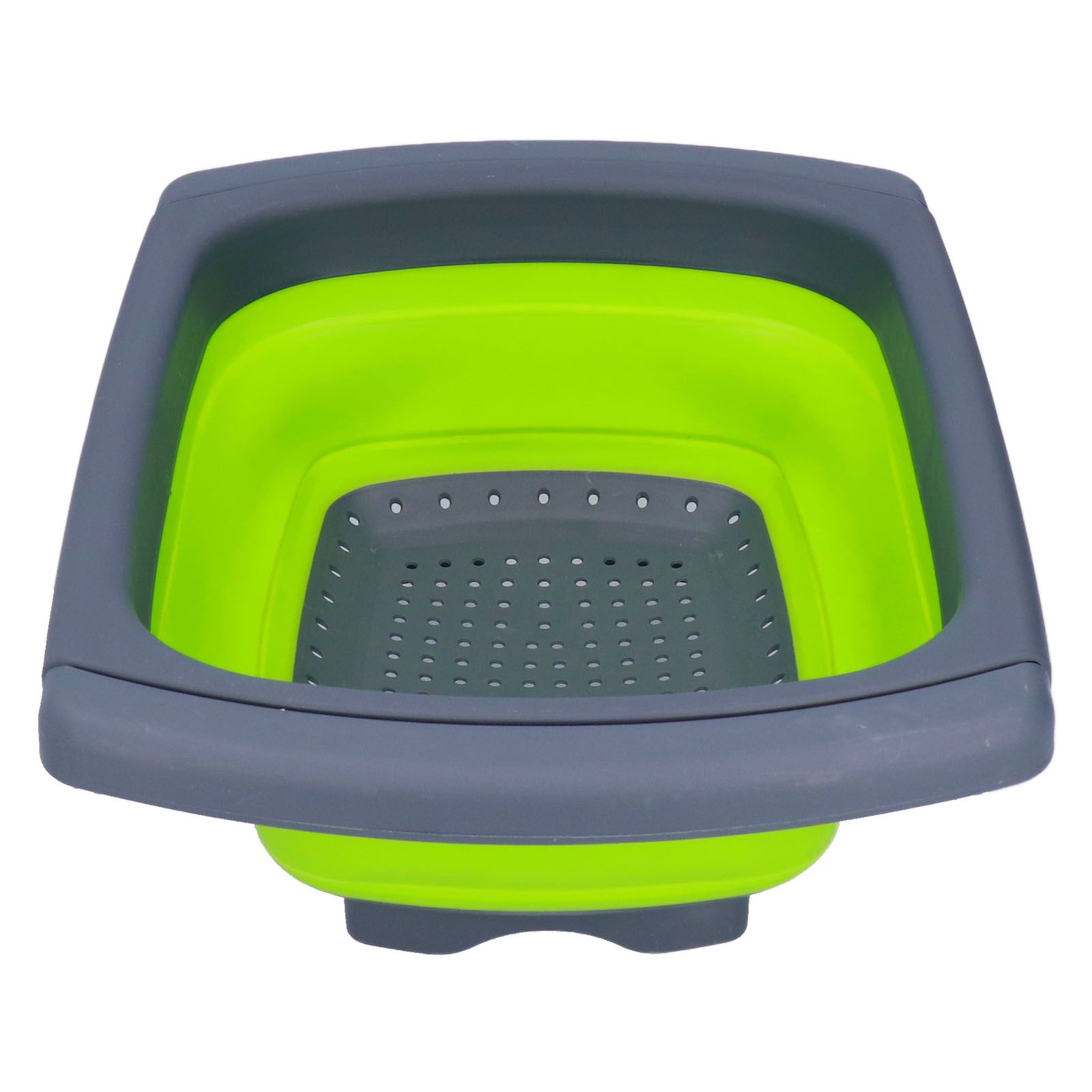 Green Foldable Drain Basket Silicone Collapsible Fruit Vegetable Wash Strainer view 9
