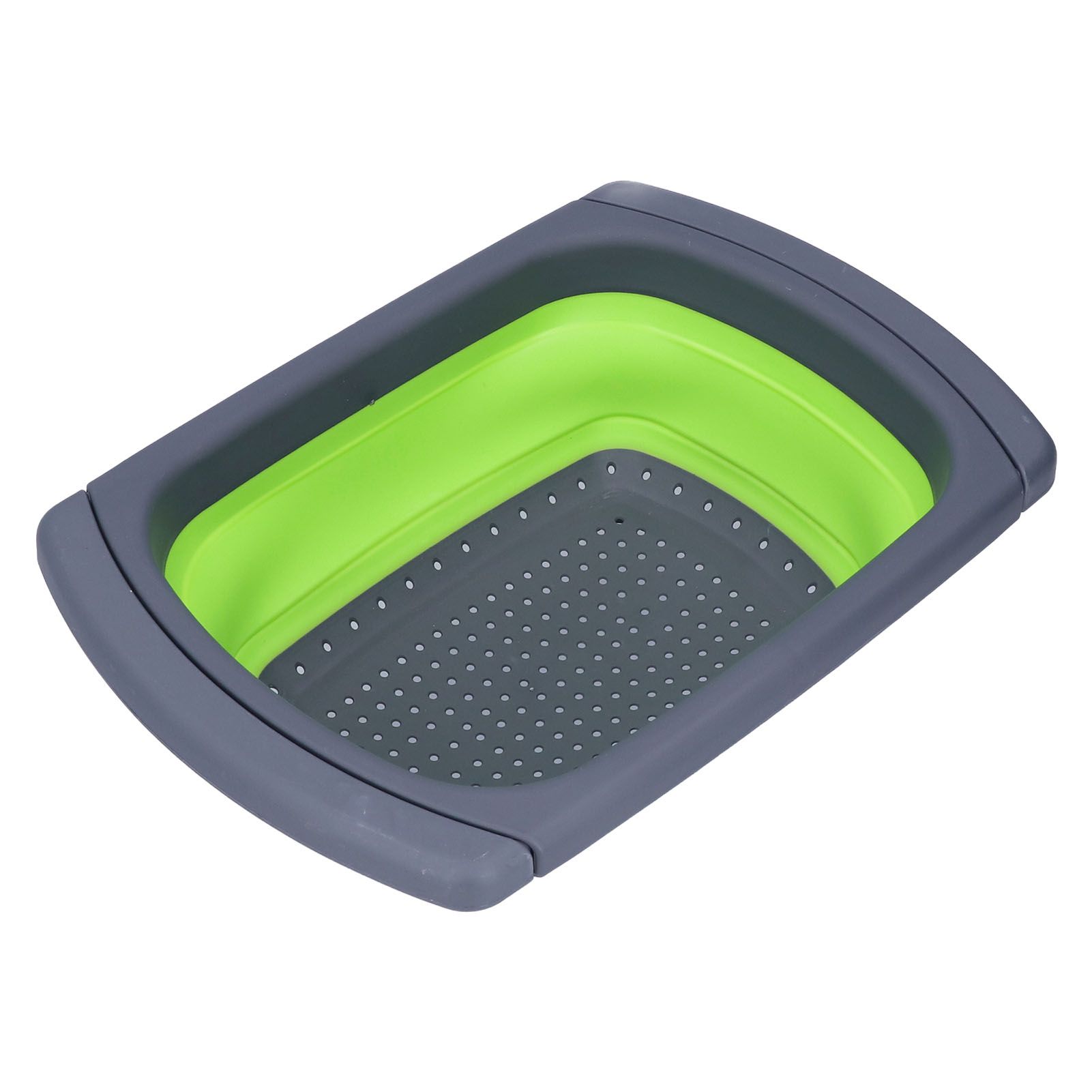 Green Foldable Drain Basket Silicone Collapsible Fruit Vegetable Wash Strainer view 10