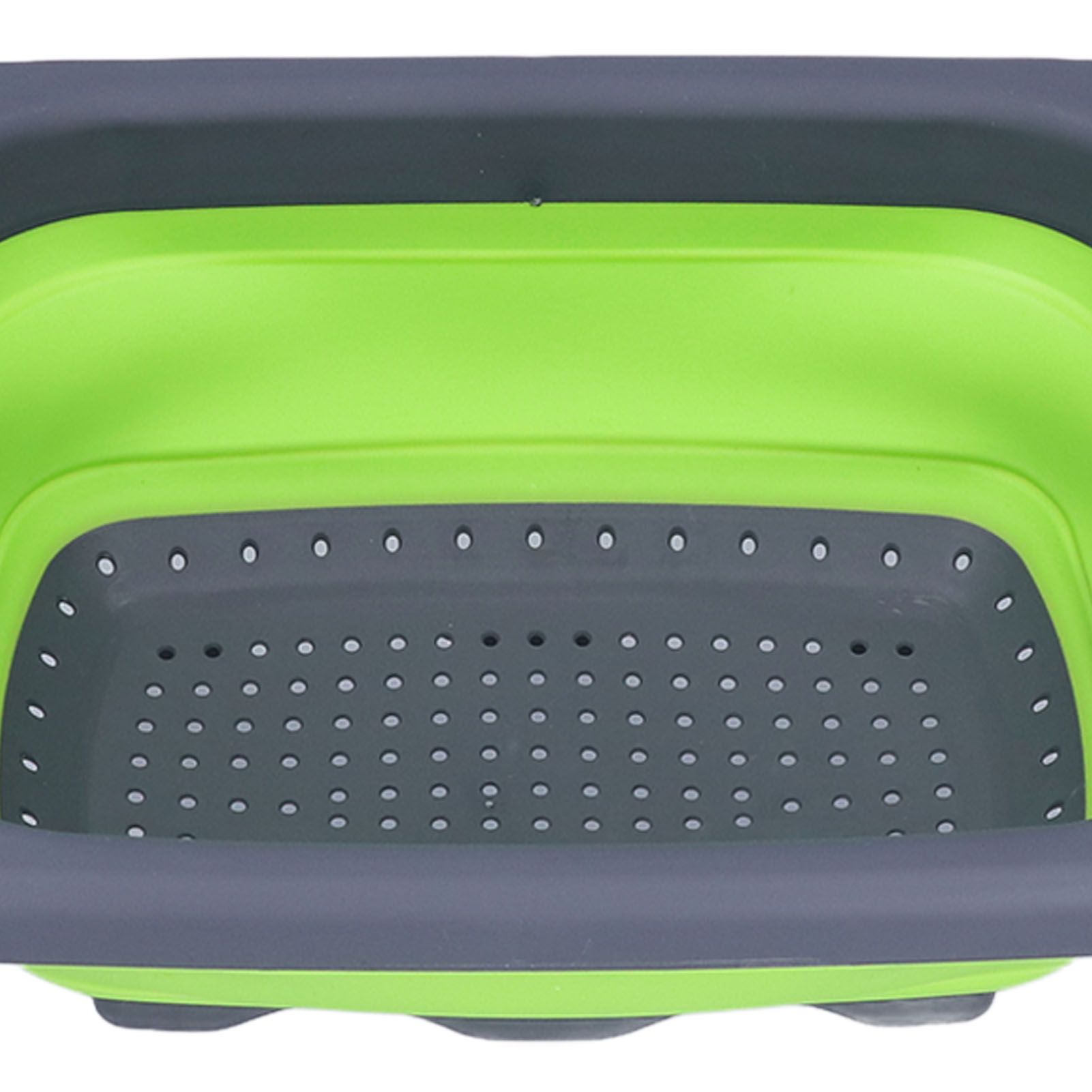 Green Foldable Drain Basket Silicone Collapsible Fruit Vegetable Wash Strainer view 13