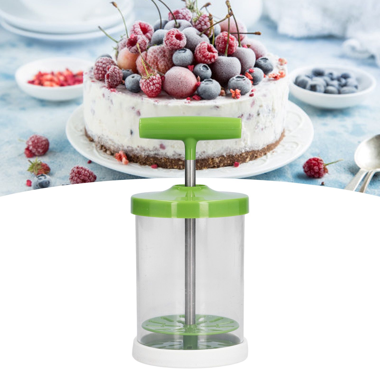 Manual Milk Frother Creamer DIY Hand Cream Mixer Cake Hand Pump Frother for view 11