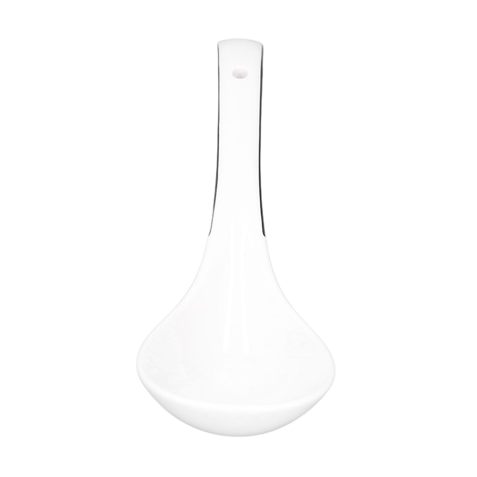 Large Porcelain Spoon White Multipurpose Long Handle Ceramic Porridge Spoon view 6