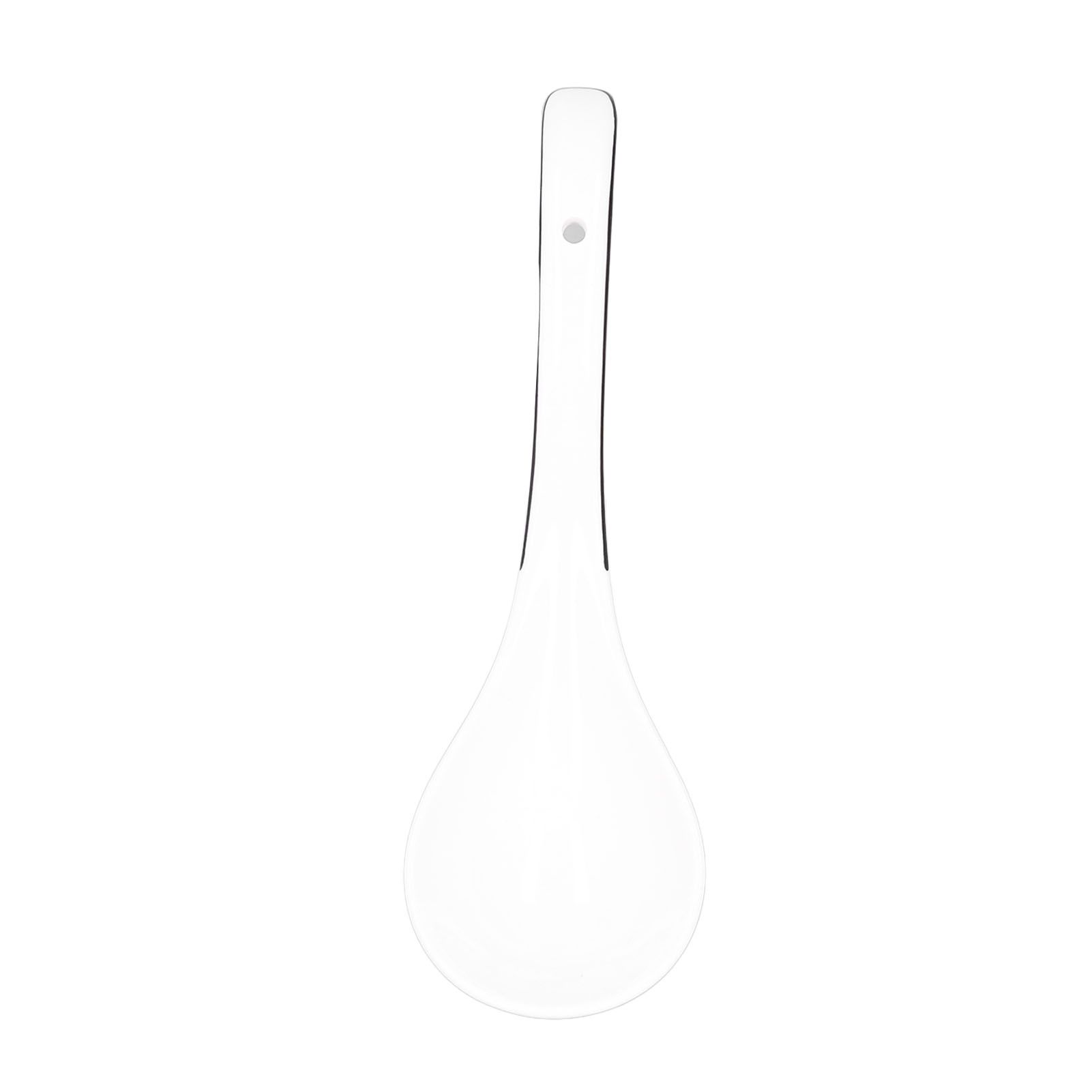 Large Porcelain Spoon White Multipurpose Long Handle Ceramic Porridge Spoon view 7