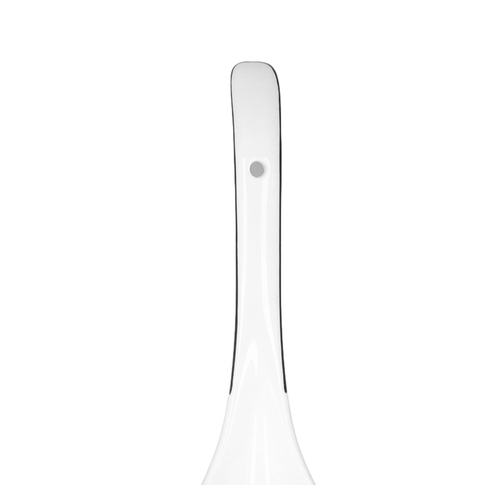 Large Porcelain Spoon White Multipurpose Long Handle Ceramic Porridge Spoon view 15