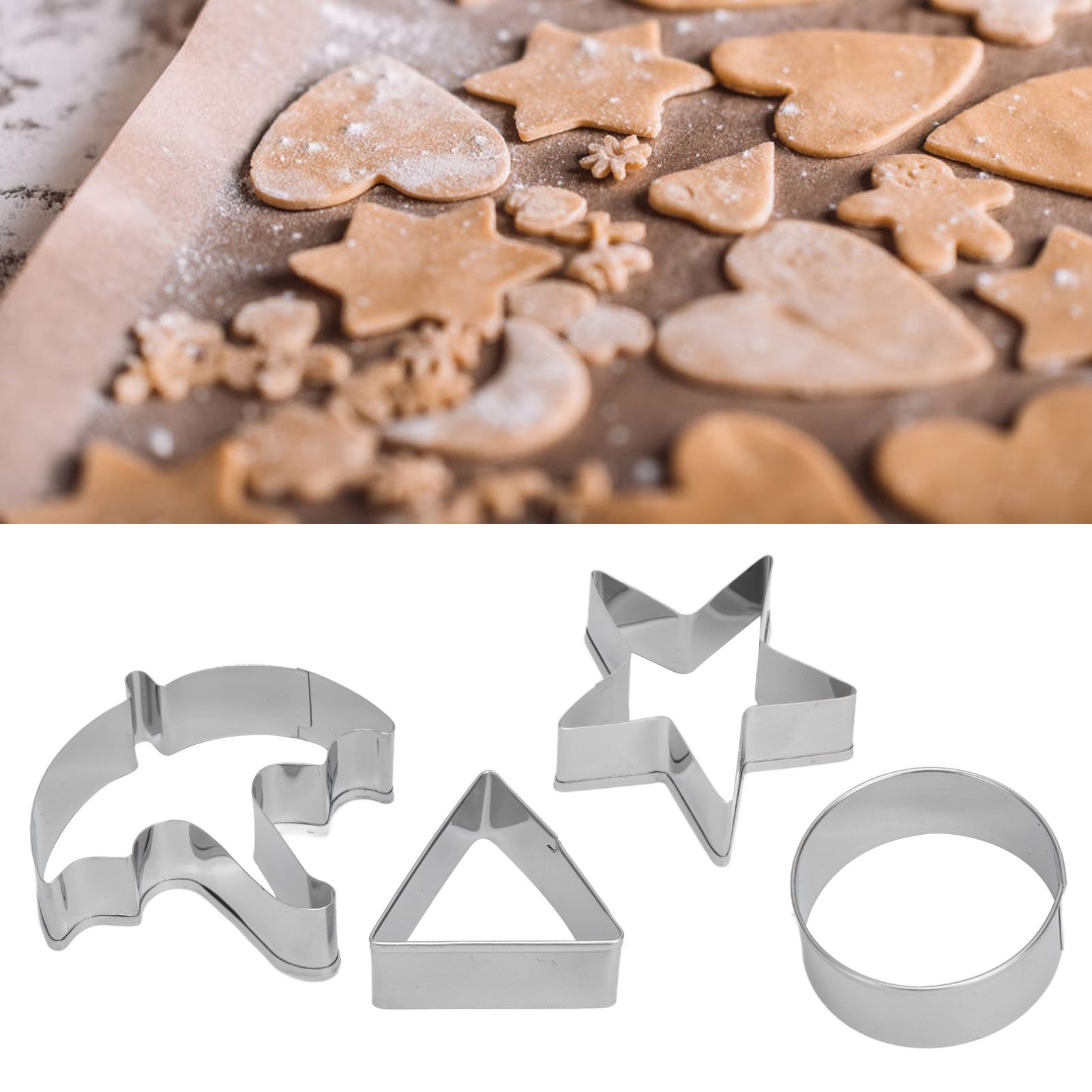 5Pcs/Set Sugar Candy Pie Mold Cutter Stainless Steel Cookies Chocolate Mold view 12