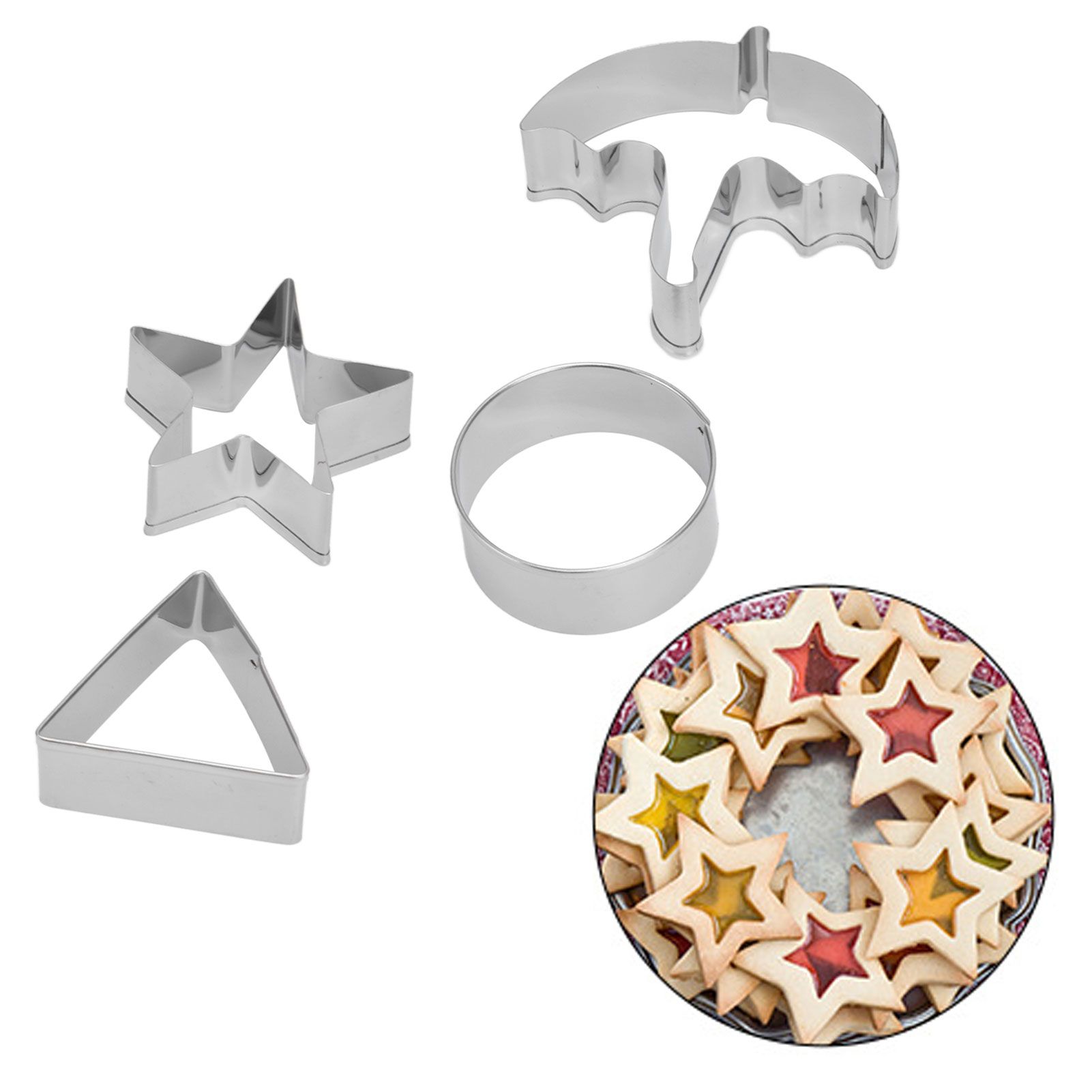 5Pcs/Set Sugar Candy Pie Mold Cutter Stainless Steel Cookies Chocolate Mold view 15