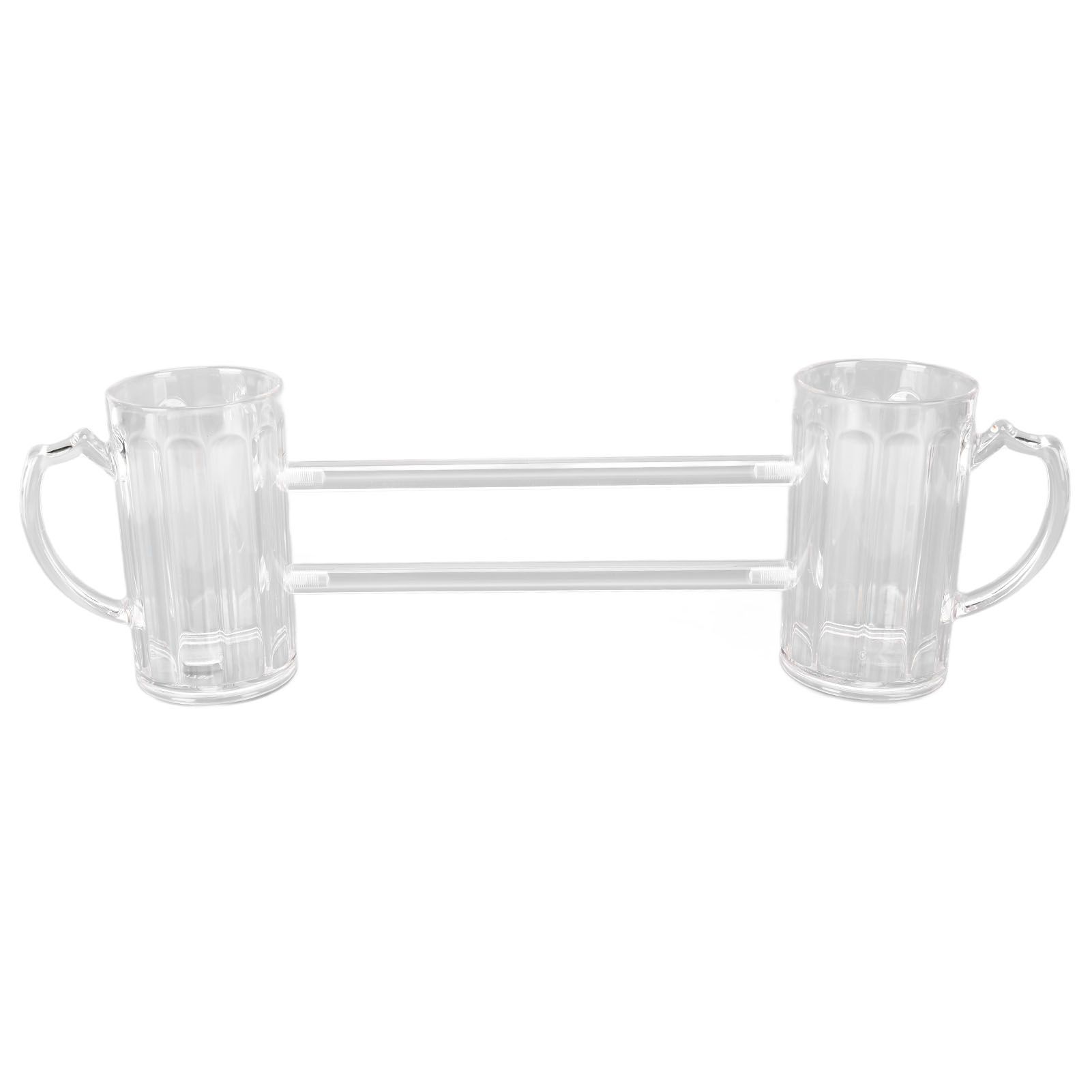 Beer Mug Siamese Anti Drop Exquisite Ergonomics Handle Glass Beer Stein with