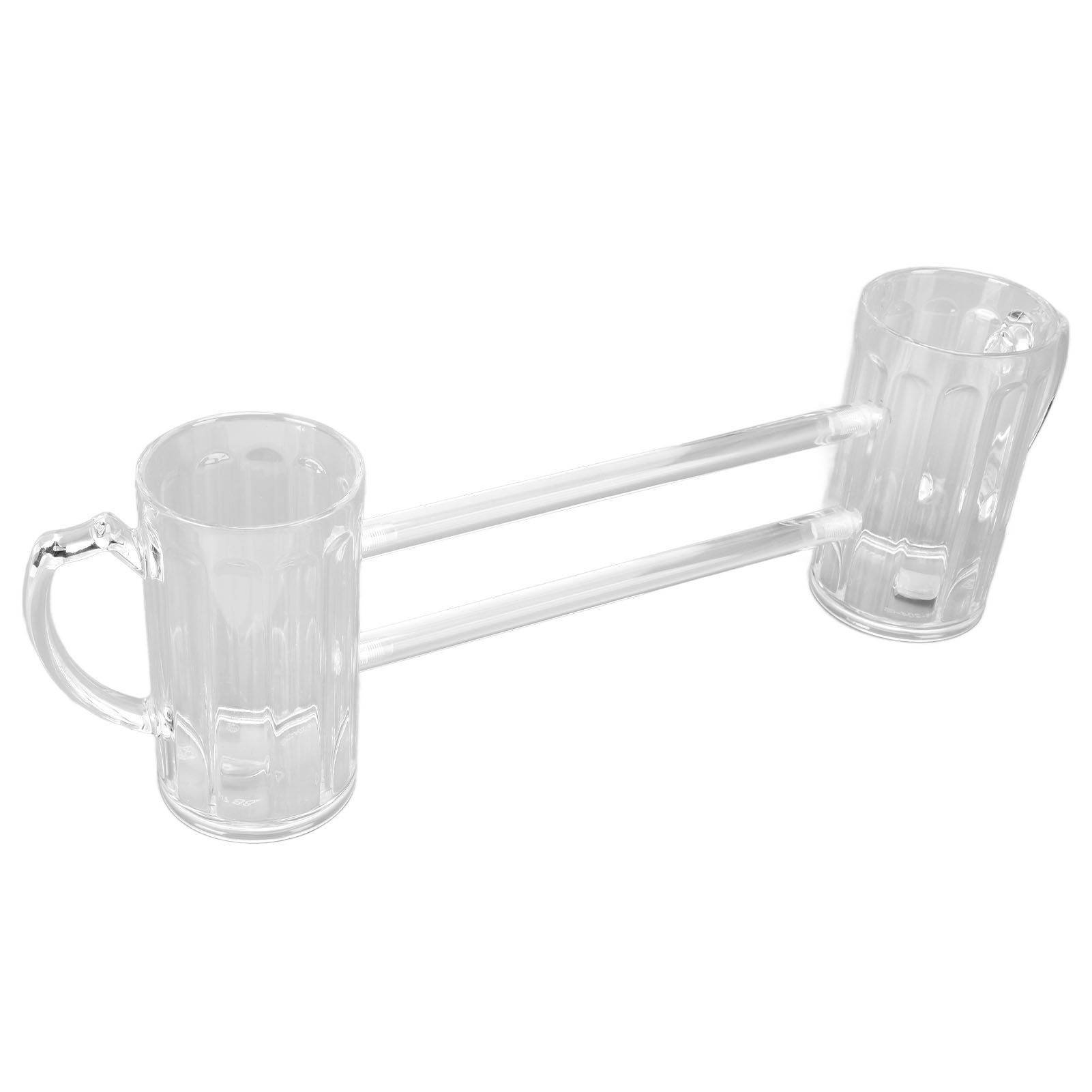 Beer Mug Siamese Anti Drop Exquisite Ergonomics Handle Glass Beer Stein with view 2