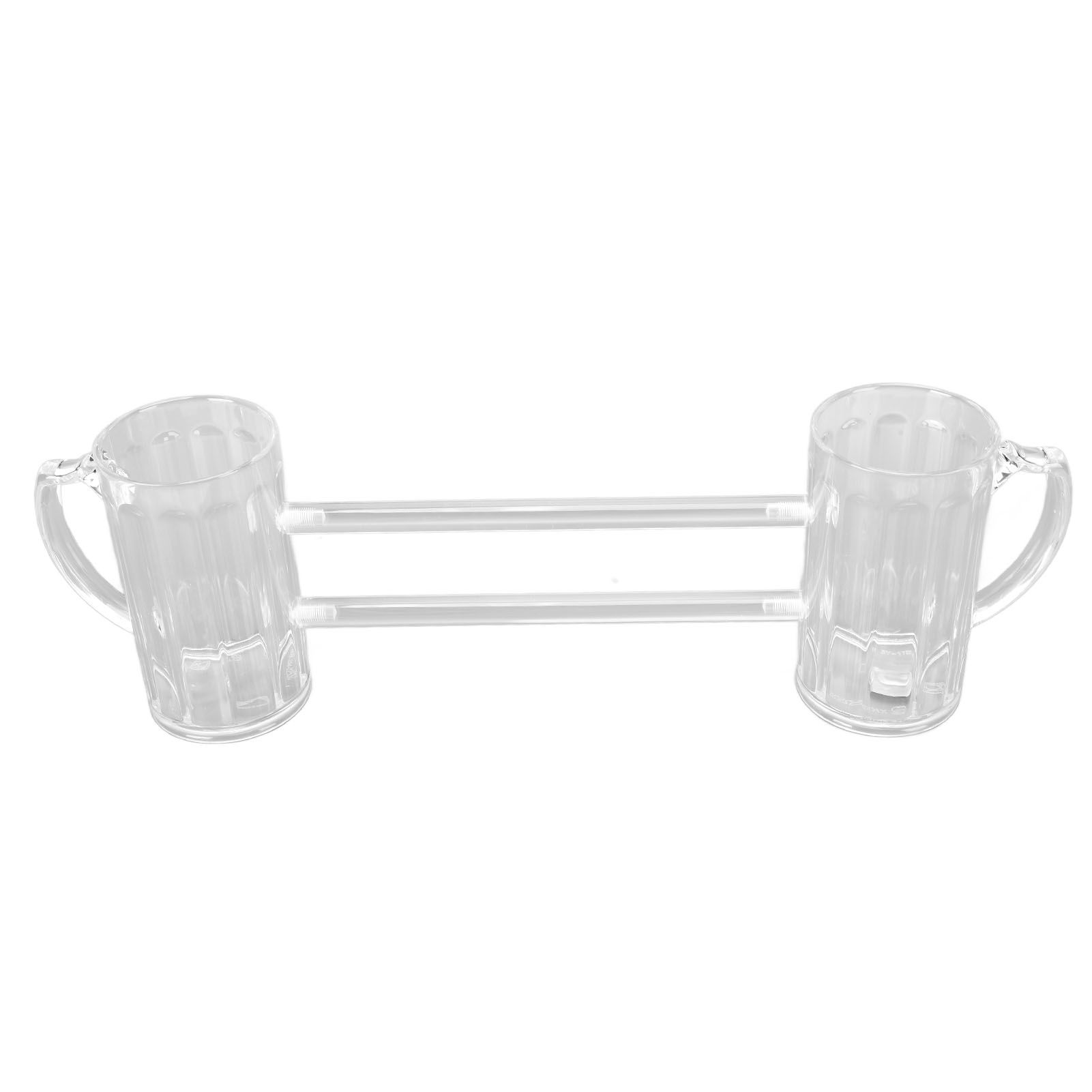Beer Mug Siamese Anti Drop Exquisite Ergonomics Handle Glass Beer Stein with view 4