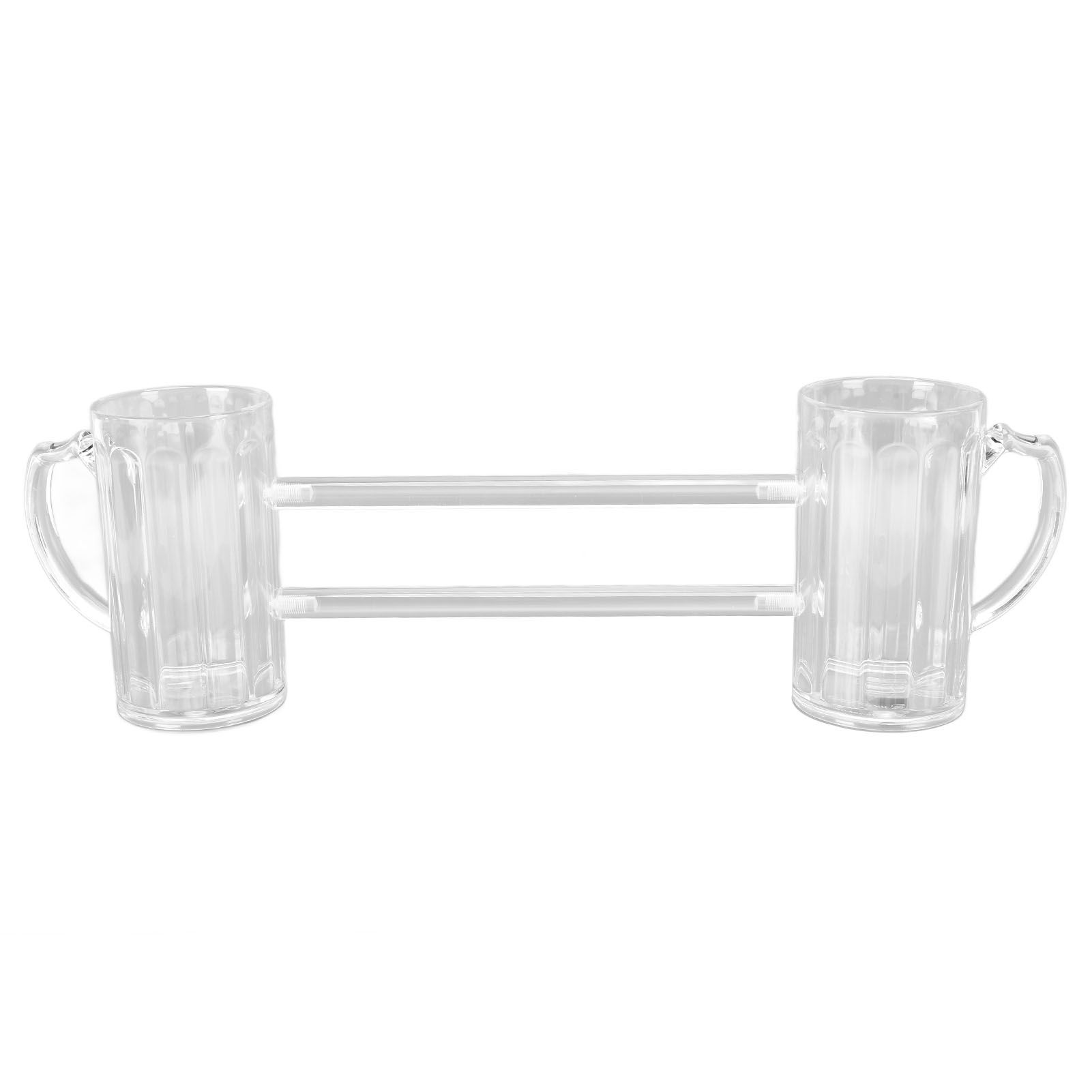 Beer Mug Siamese Anti Drop Exquisite Ergonomics Handle Glass Beer Stein with view 9