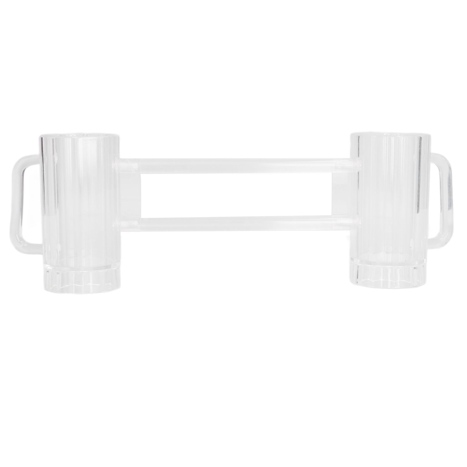 Beer Mug Acrylic Double Conjoined Beer Glass with Handle for Bar KTV Game