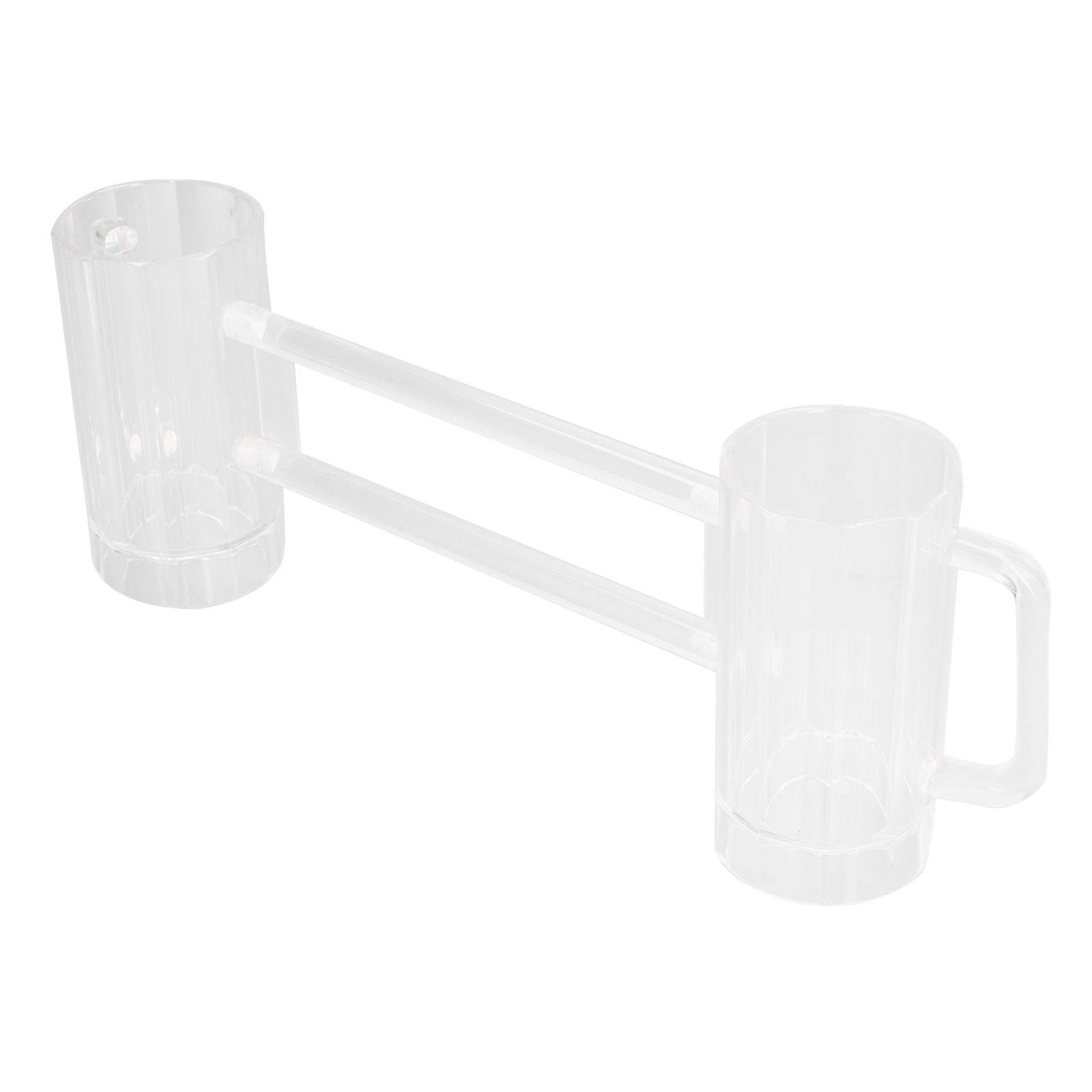 Beer Mug Acrylic Double Conjoined Beer Glass with Handle for Bar KTV Game view 2