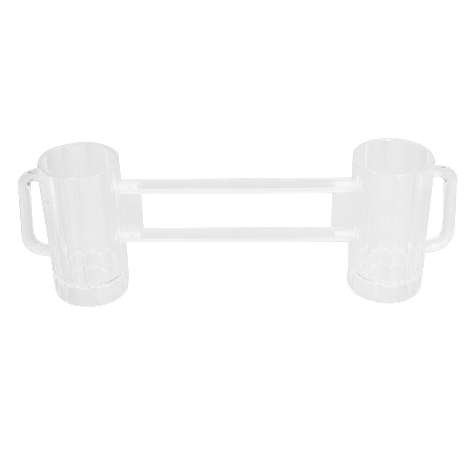 Beer Mug Acrylic Double Conjoined Beer Glass with Handle for Bar KTV Game view 6