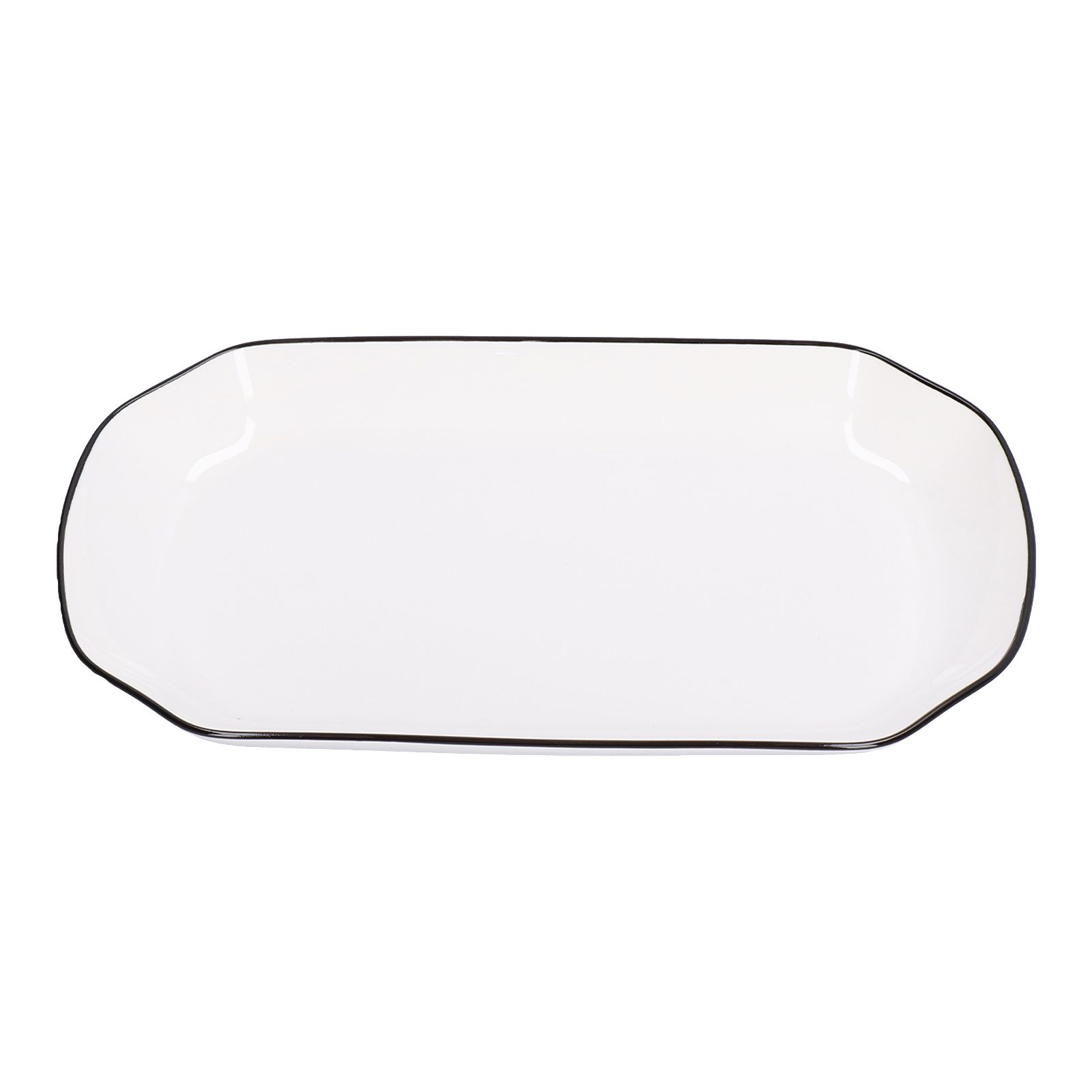 12in Dinner Plate Dish 550ml White Ceramic Noodle Soup Fish Plate Kitchen