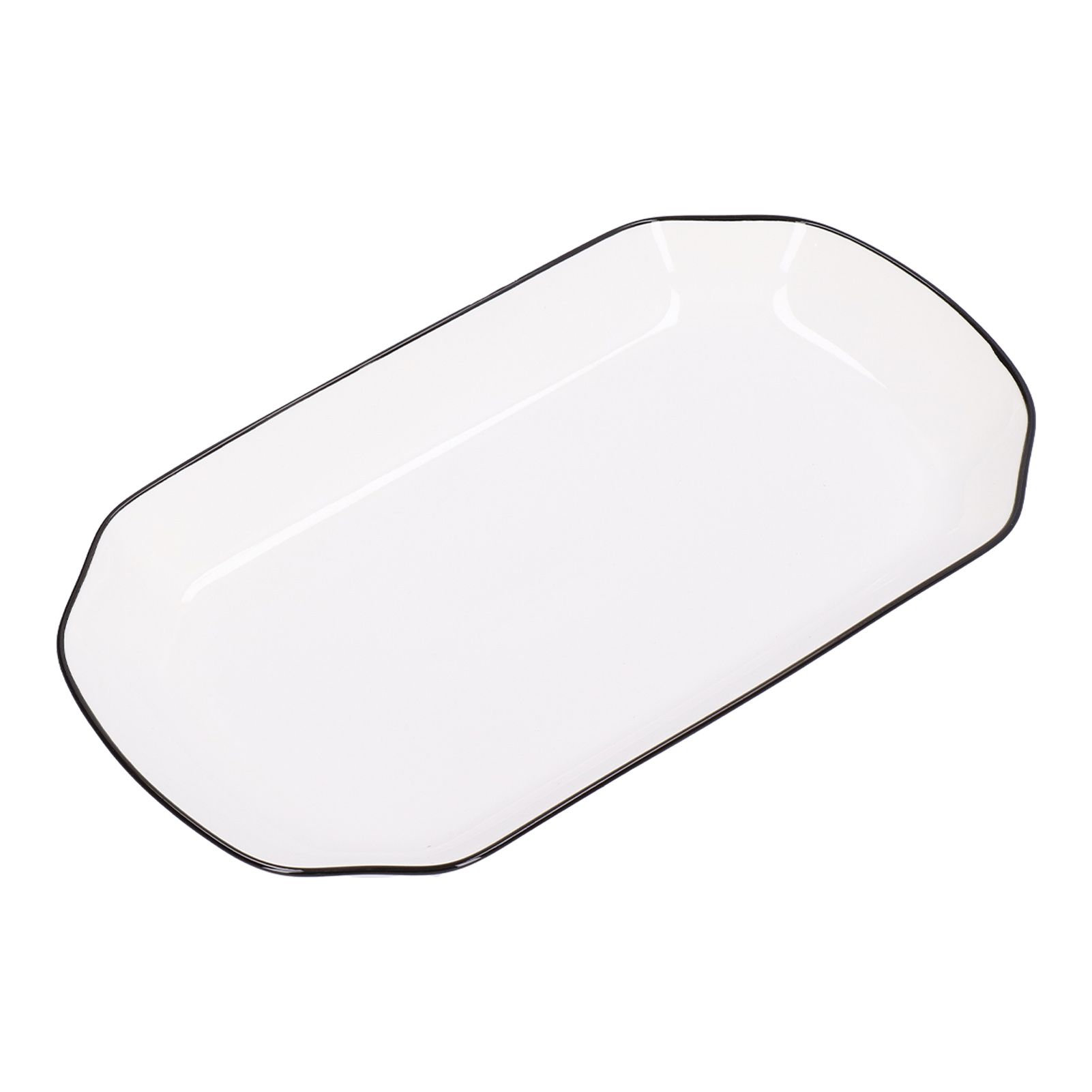 12in Dinner Plate Dish 550ml White Ceramic Noodle Soup Fish Plate Kitchen view 5