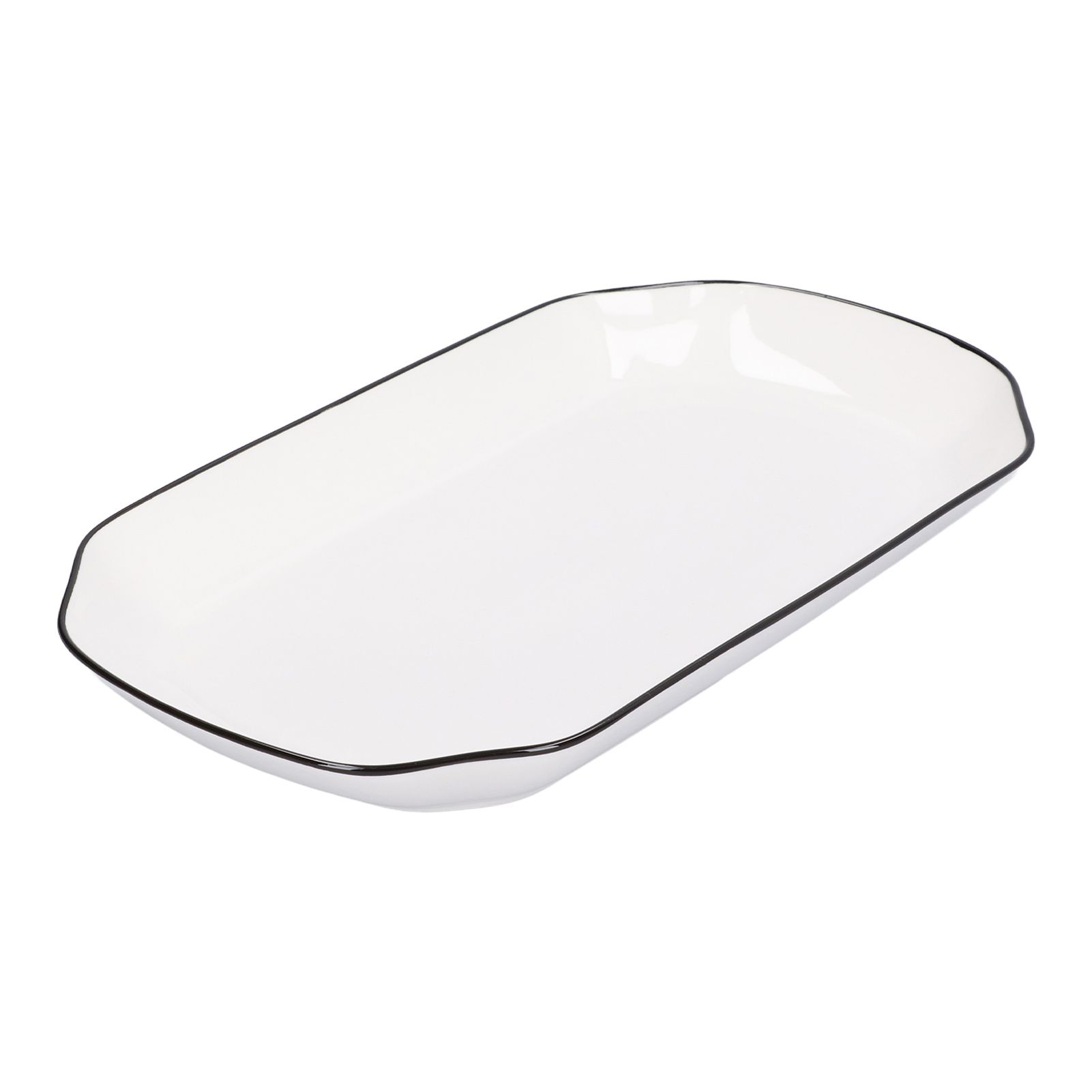 12in Dinner Plate Dish 550ml White Ceramic Noodle Soup Fish Plate Kitchen view 7
