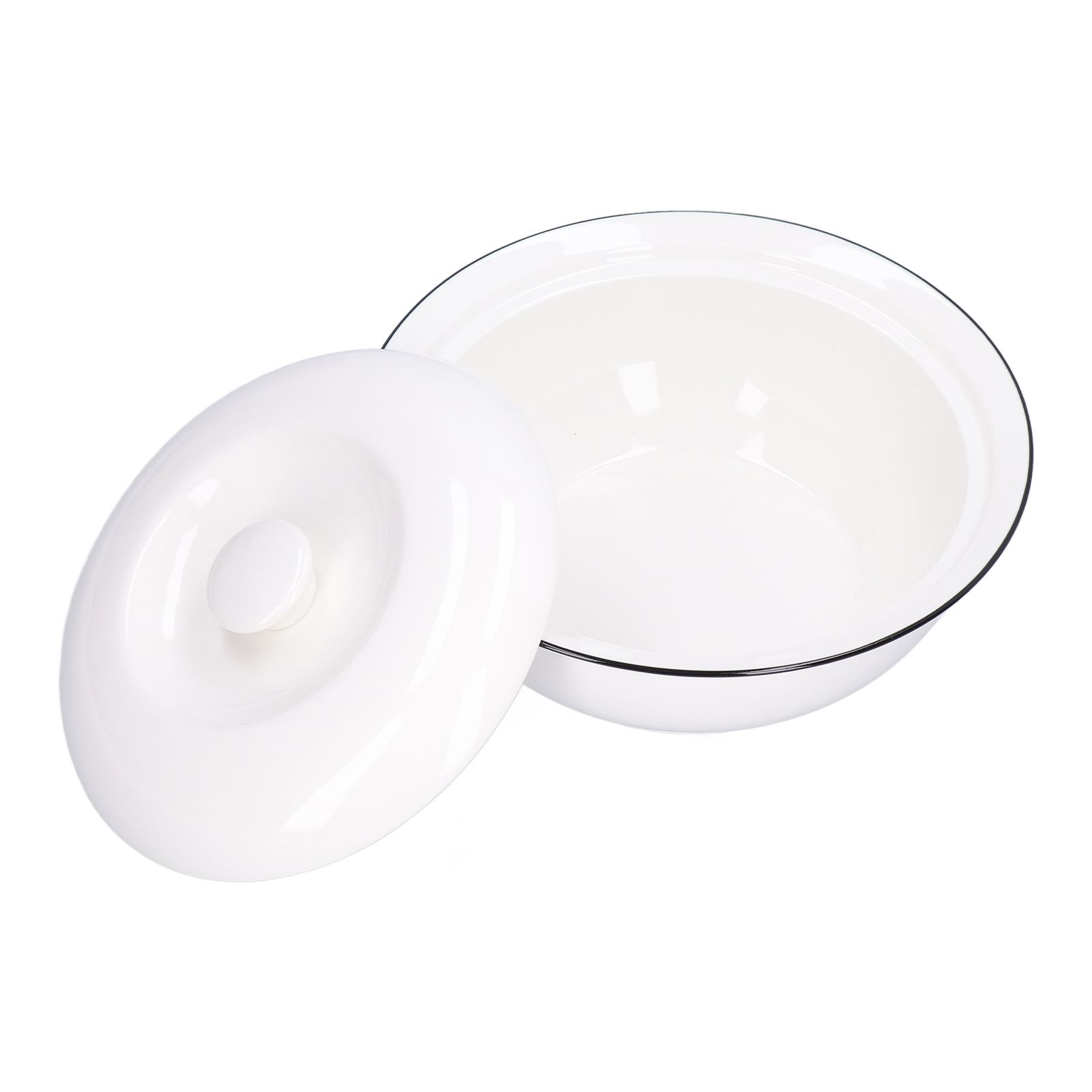 9in Soup Bowl with Lid Large Capacity 1500ml Stew Bowl Harmless White Ceramic view 6