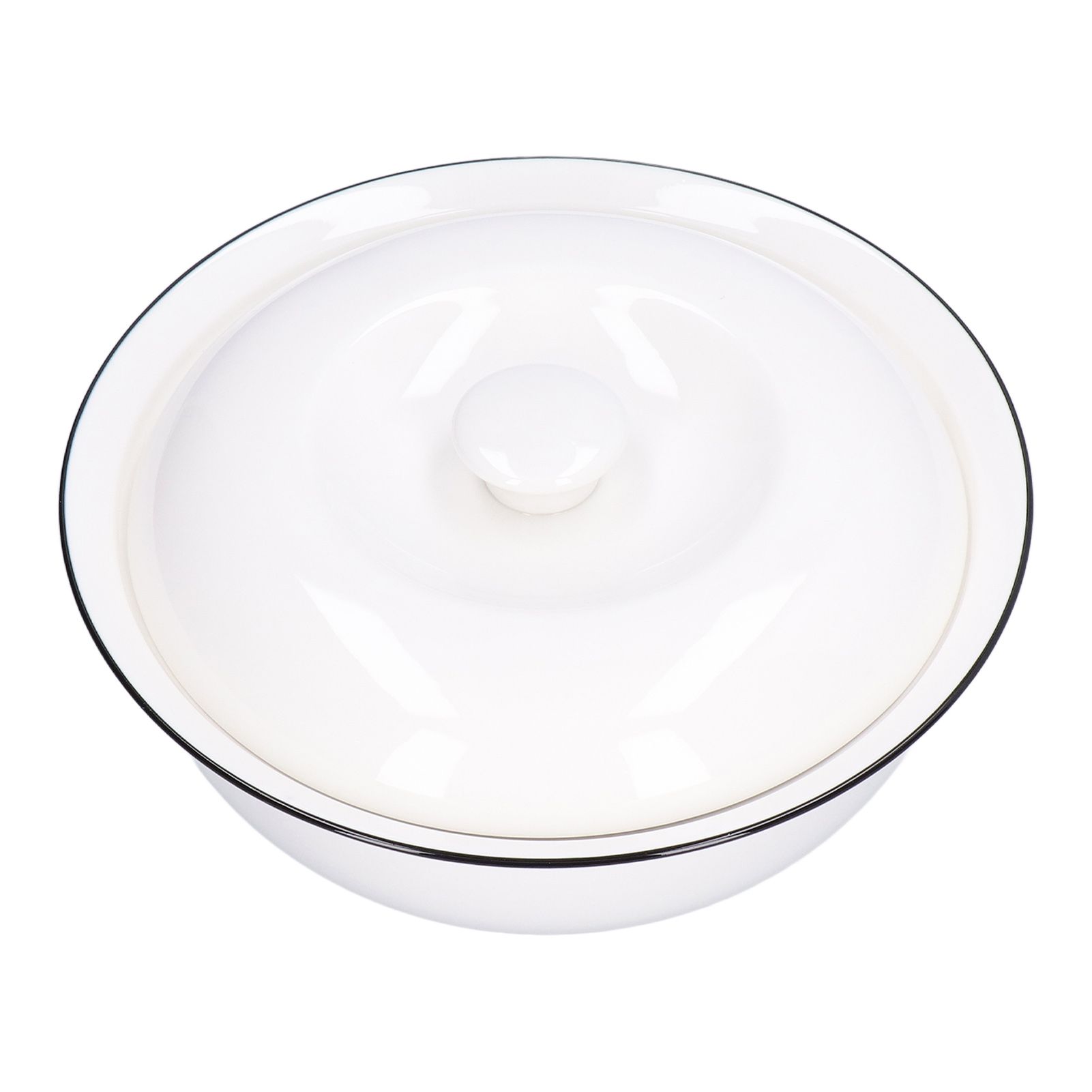 9in Soup Bowl with Lid Large Capacity 1500ml Stew Bowl Harmless White Ceramic view 8