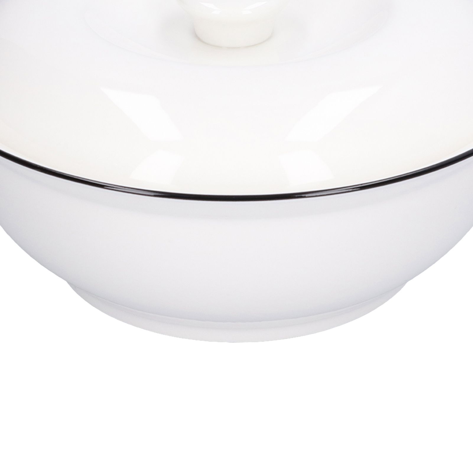 9in Soup Bowl with Lid Large Capacity 1500ml Stew Bowl Harmless White Ceramic view 13