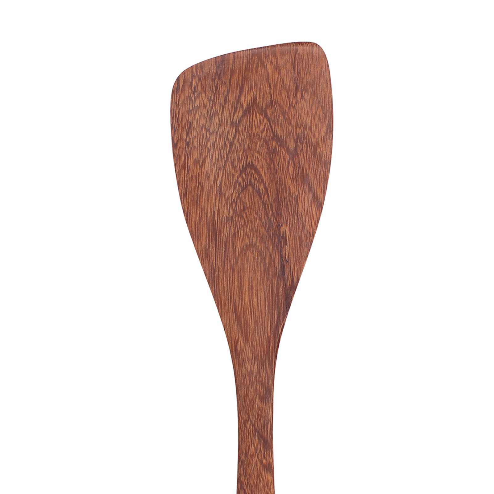 Natural Wood Long Handle Spatula Frying Spatula Round Hole Wall Mounted view 13