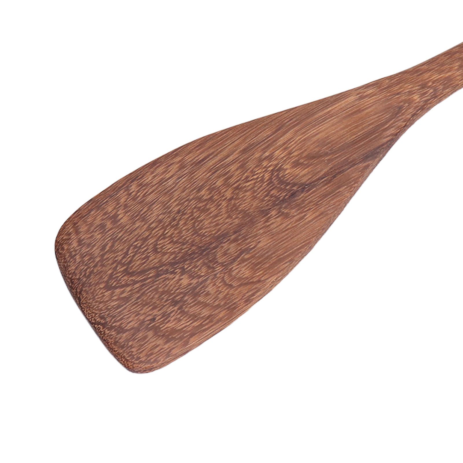 Natural Wood Long Handle Spatula Frying Spatula Round Hole Wall Mounted view 15