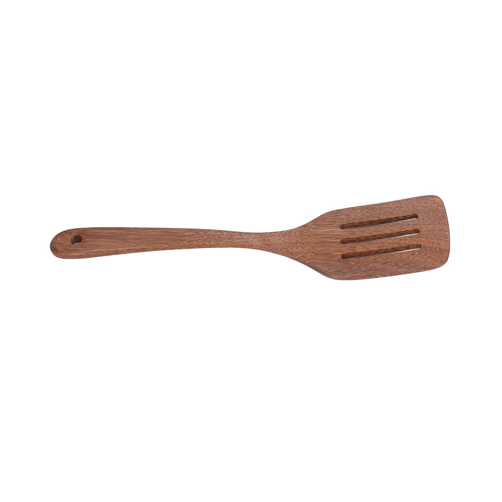 Natural Wood Long Handle Spatula Frying Spatula Round Hole Wall Mounted view 10