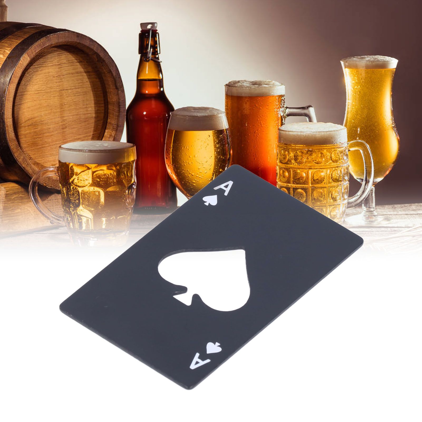 Bottle Opener Innovative Poker Card Shape Stainless Steel Wine Beer Caps view 11