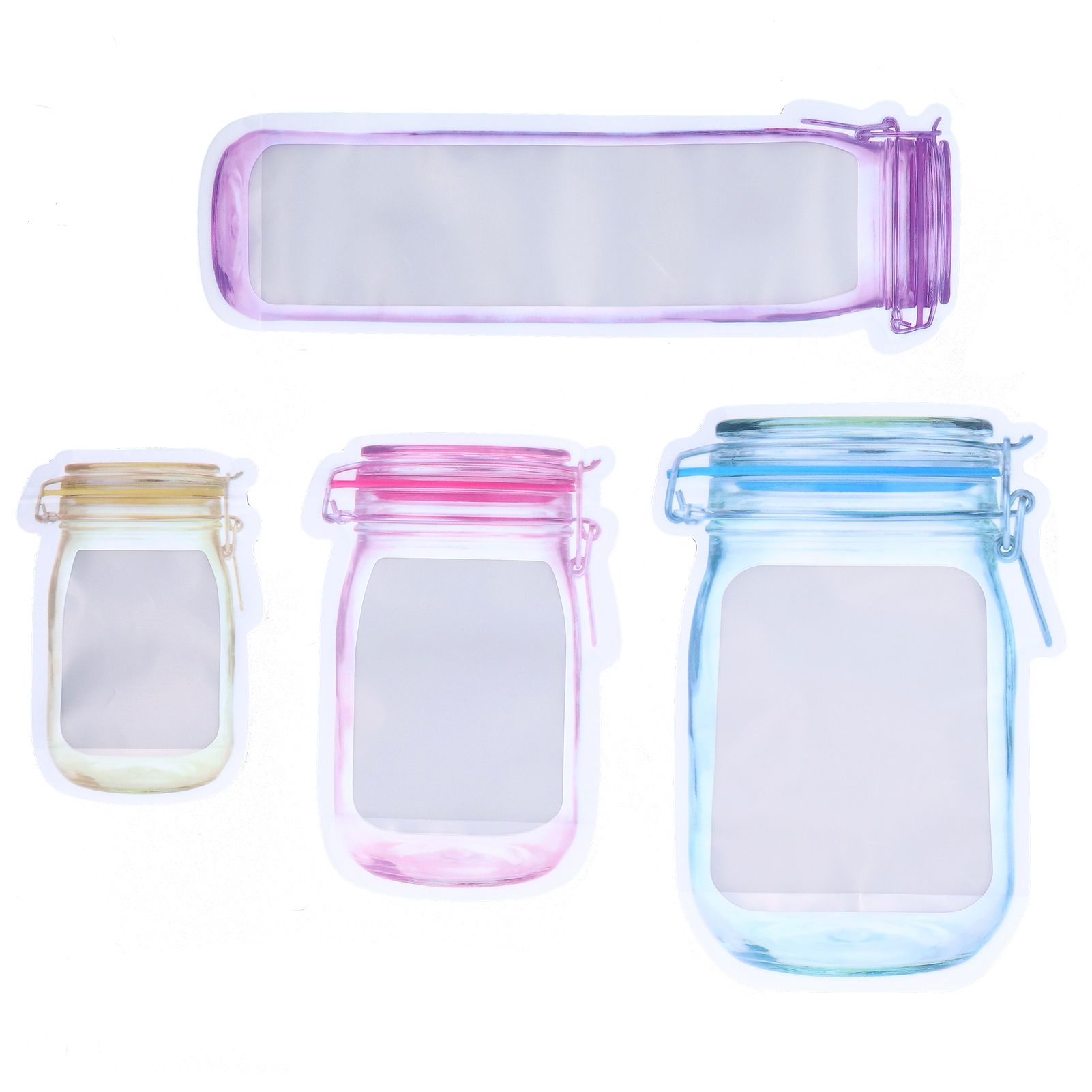 40Pcs Reusable Food Storage Bags Good Leakproofness Large Capacity Zipper