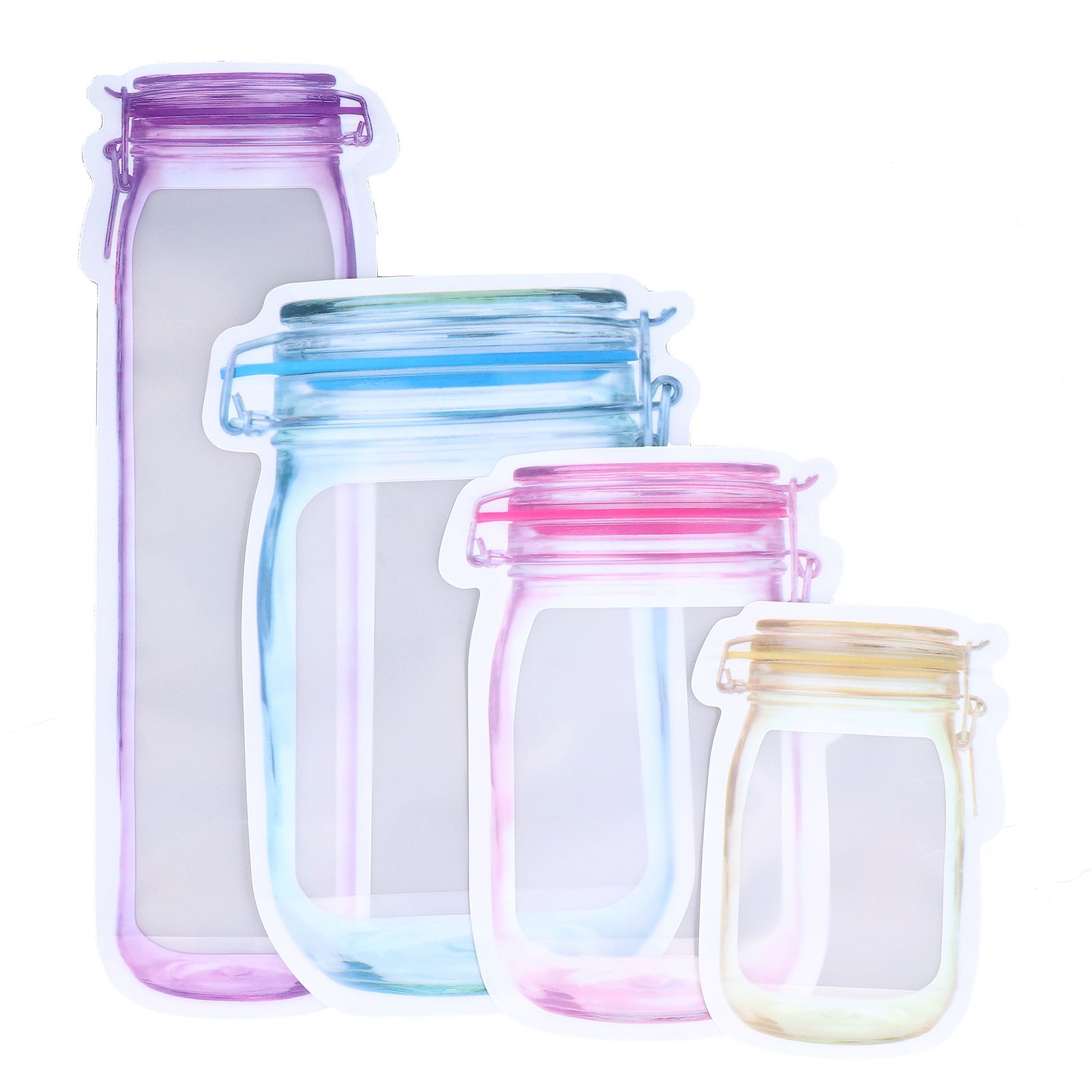 40Pcs Reusable Food Storage Bags Good Leakproofness Large Capacity Zipper view 2