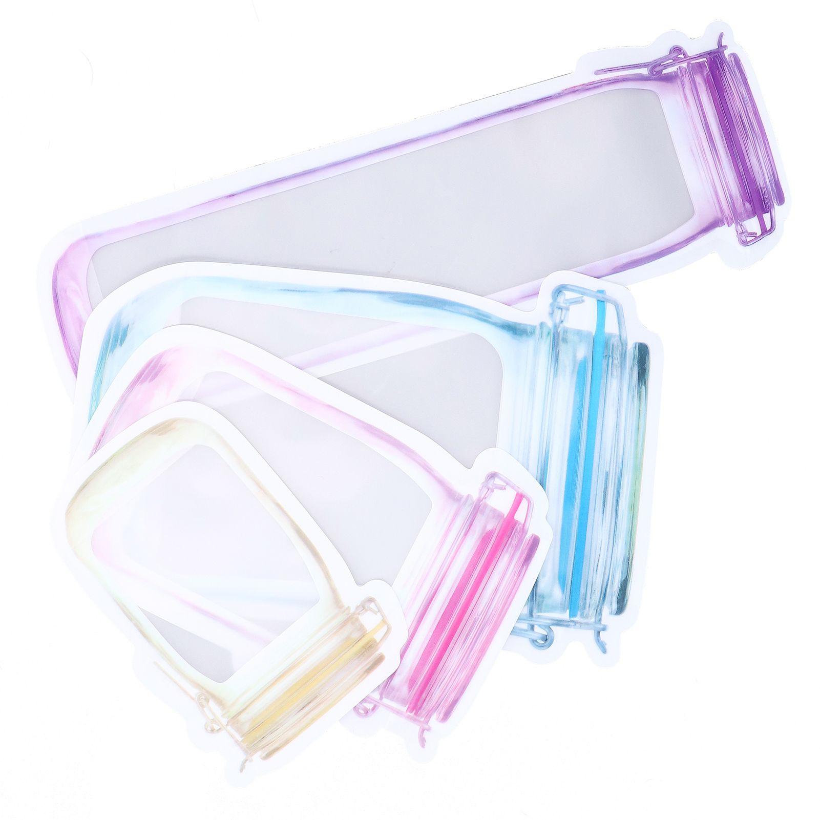40Pcs Reusable Food Storage Bags Good Leakproofness Large Capacity Zipper view 5