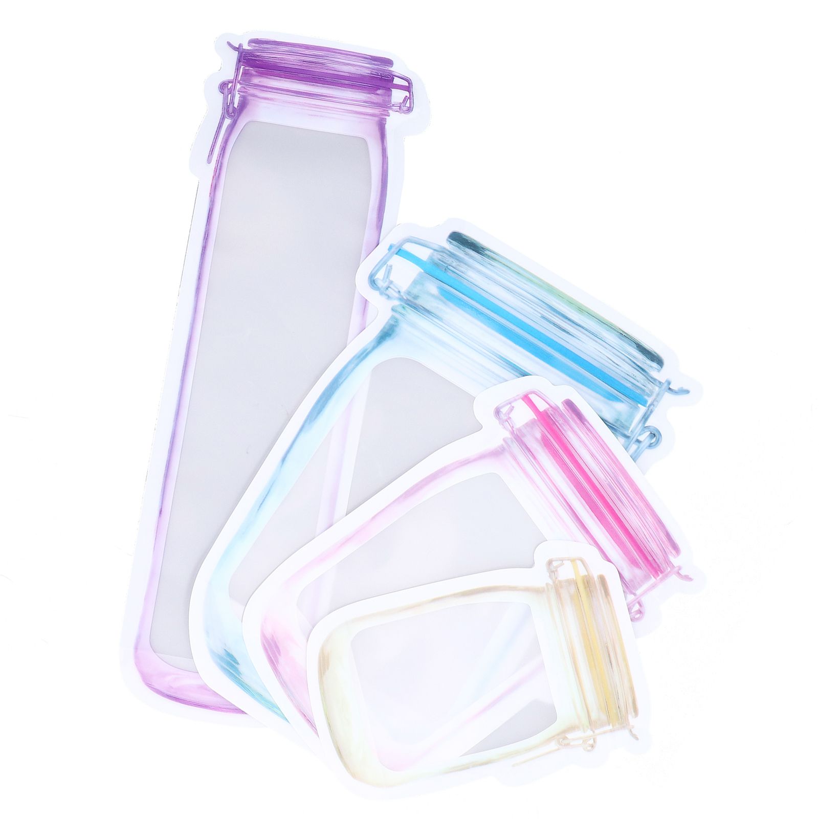 40Pcs Reusable Food Storage Bags Good Leakproofness Large Capacity Zipper view 6