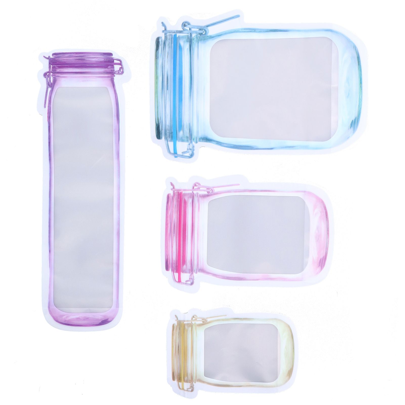 40Pcs Reusable Food Storage Bags Good Leakproofness Large Capacity Zipper view 8