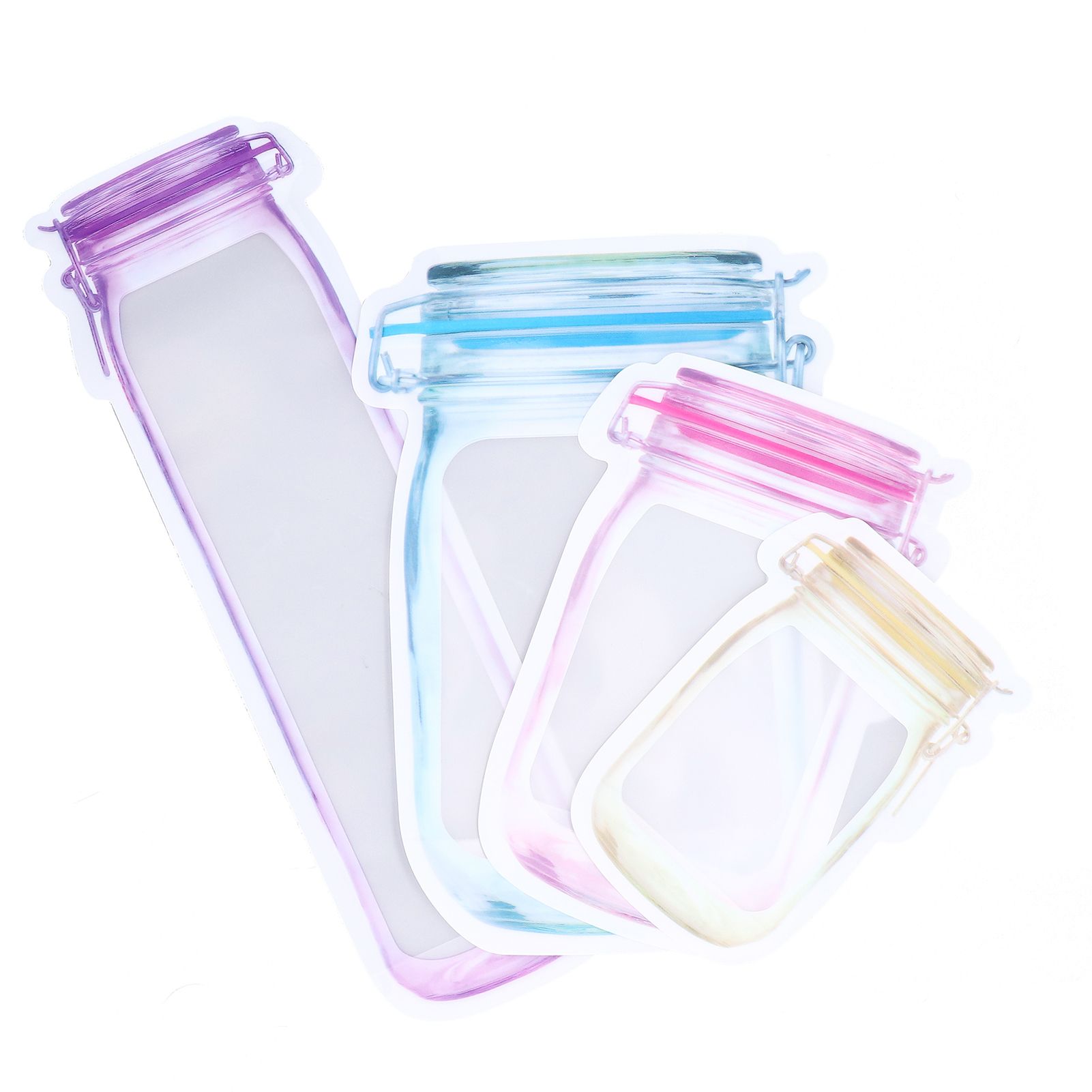 40Pcs Reusable Food Storage Bags Good Leakproofness Large Capacity Zipper view 9