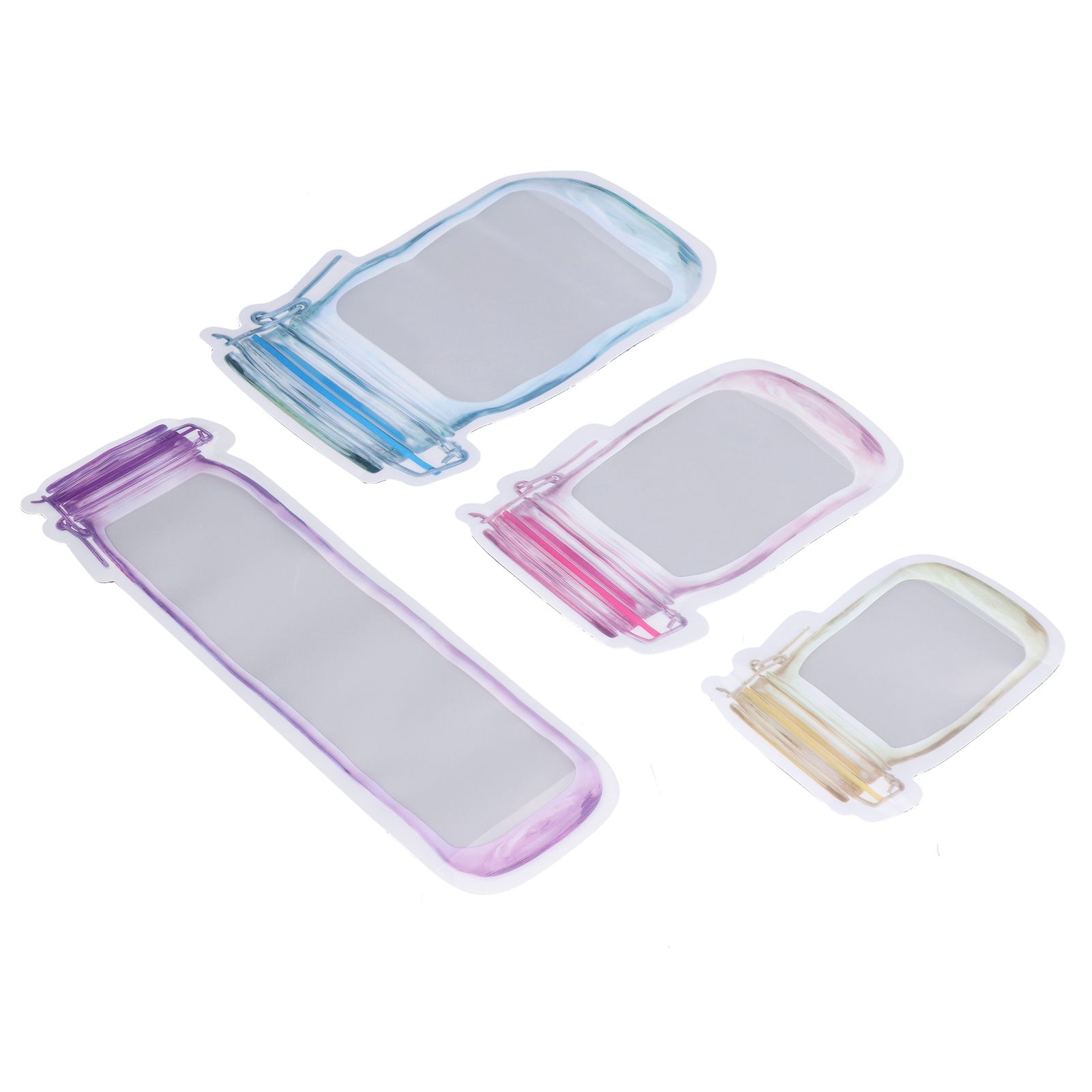 40Pcs Reusable Food Storage Bags Good Leakproofness Large Capacity Zipper view 14