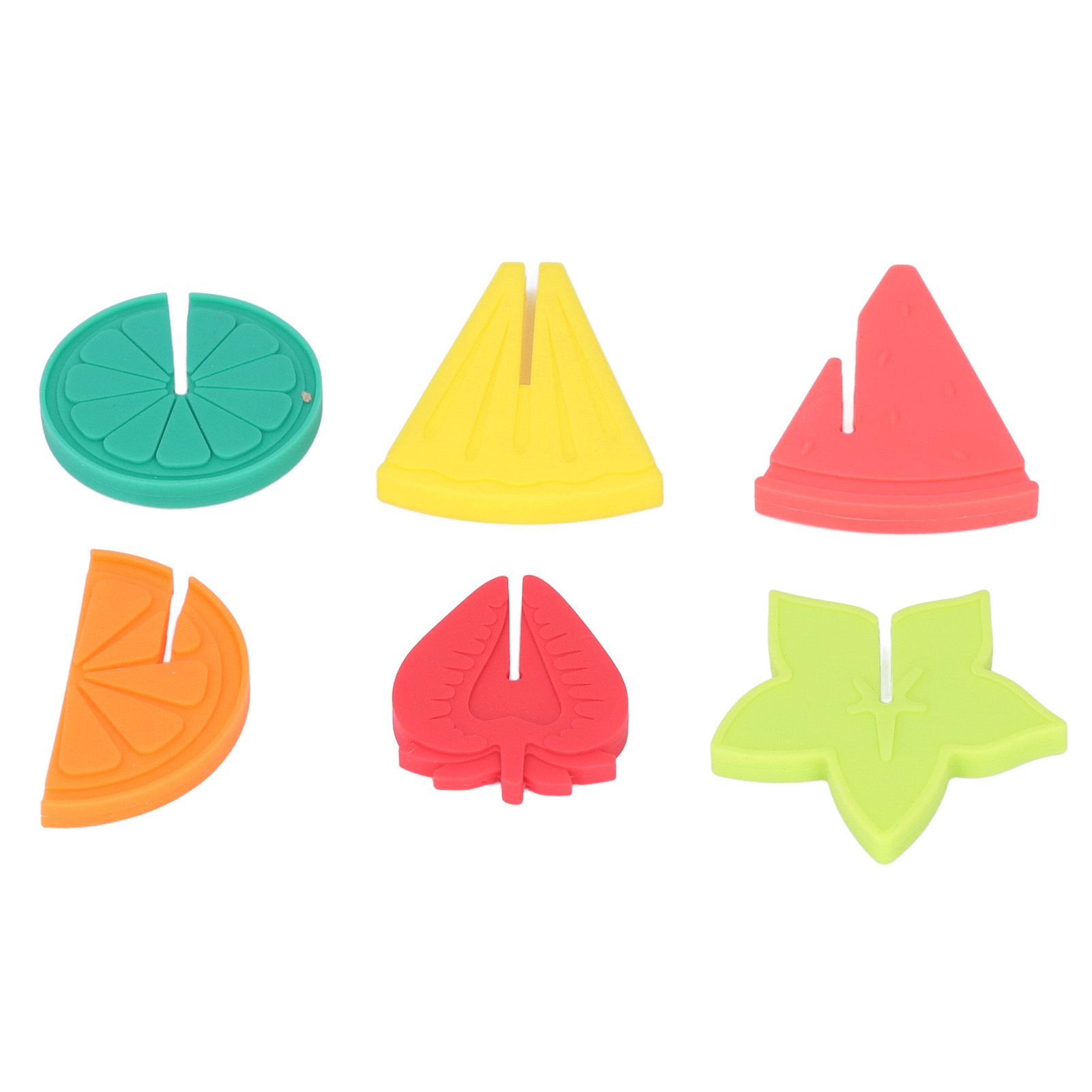 6pcs Wine Glass Marker Silicone Fruit Pattern Harmless Reusable Drink Cup view 3