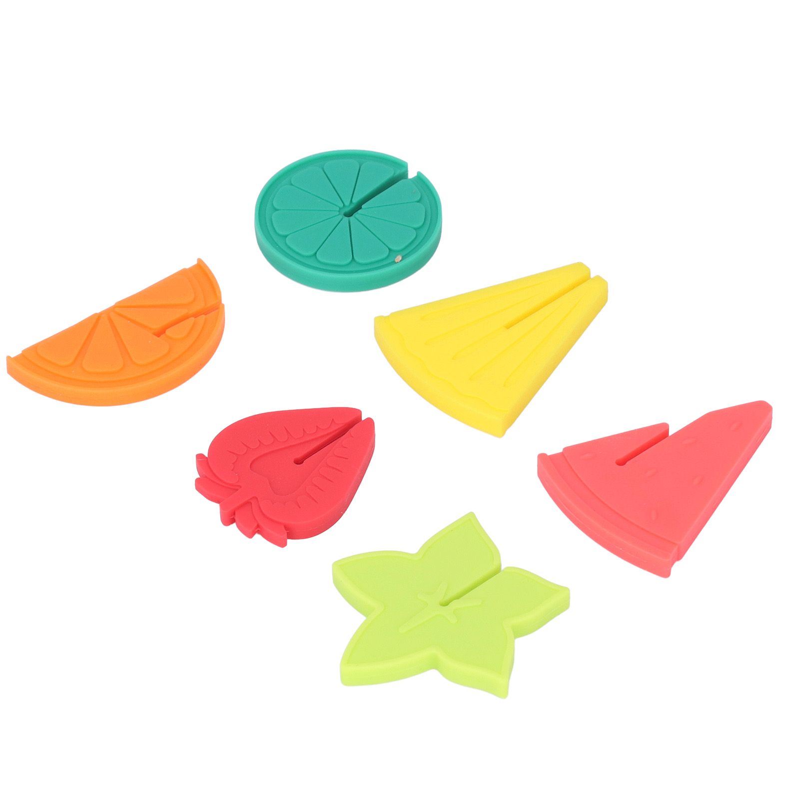 6pcs Wine Glass Marker Silicone Fruit Pattern Harmless Reusable Drink Cup view 7