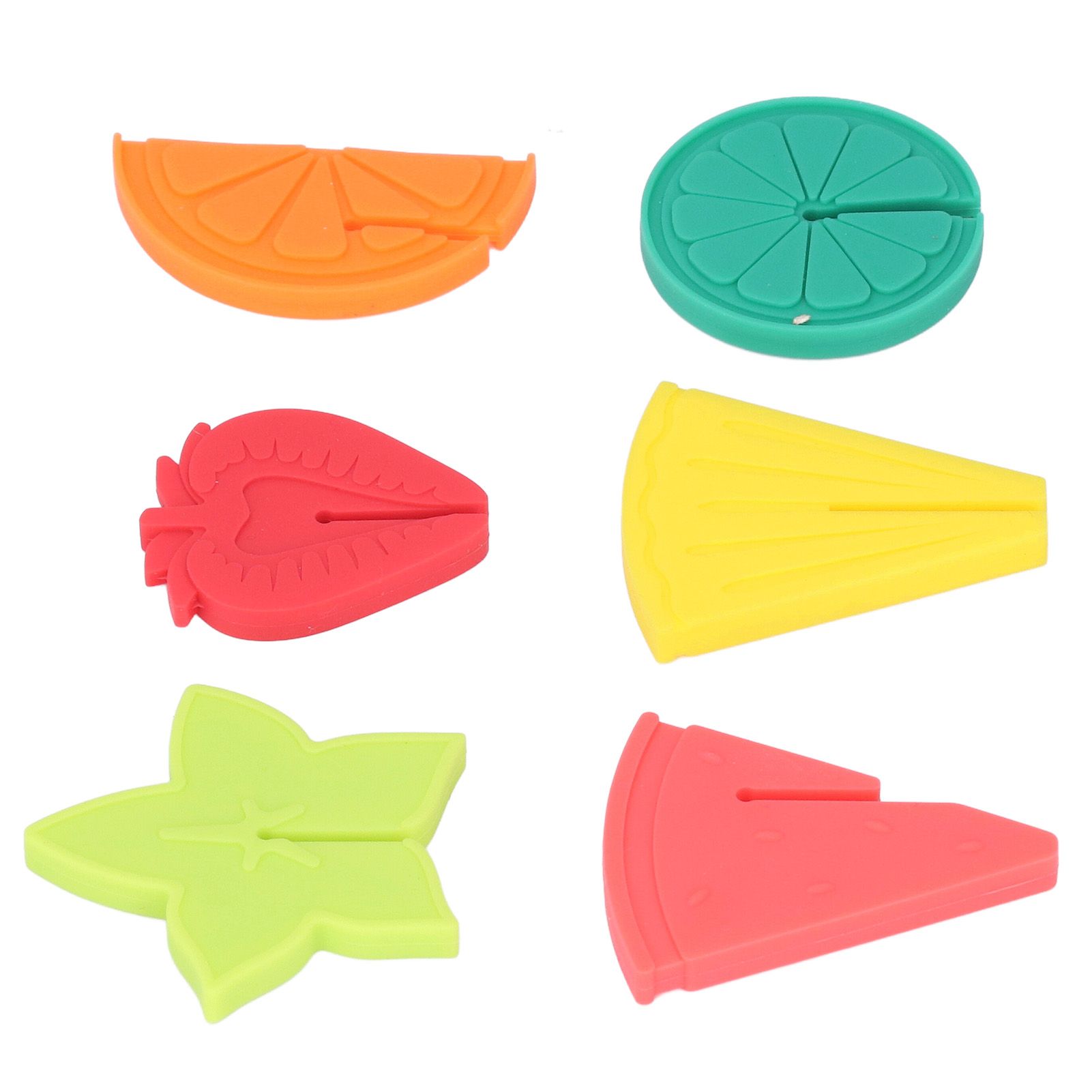 6pcs Wine Glass Marker Silicone Fruit Pattern Harmless Reusable Drink Cup view 9
