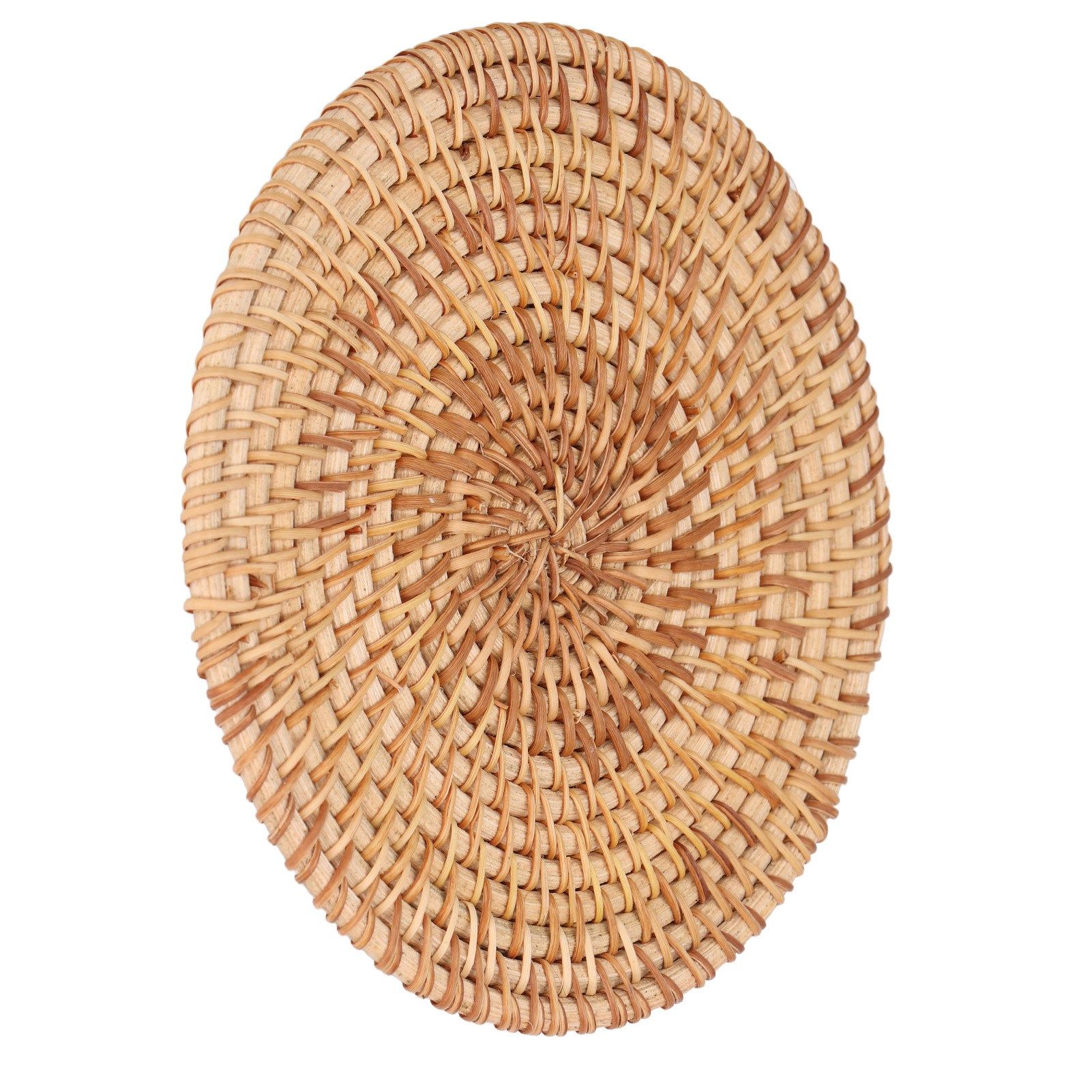 Woven Round Placemat Natural Rattan Braid Hot Insulation Placemat for Large view 7