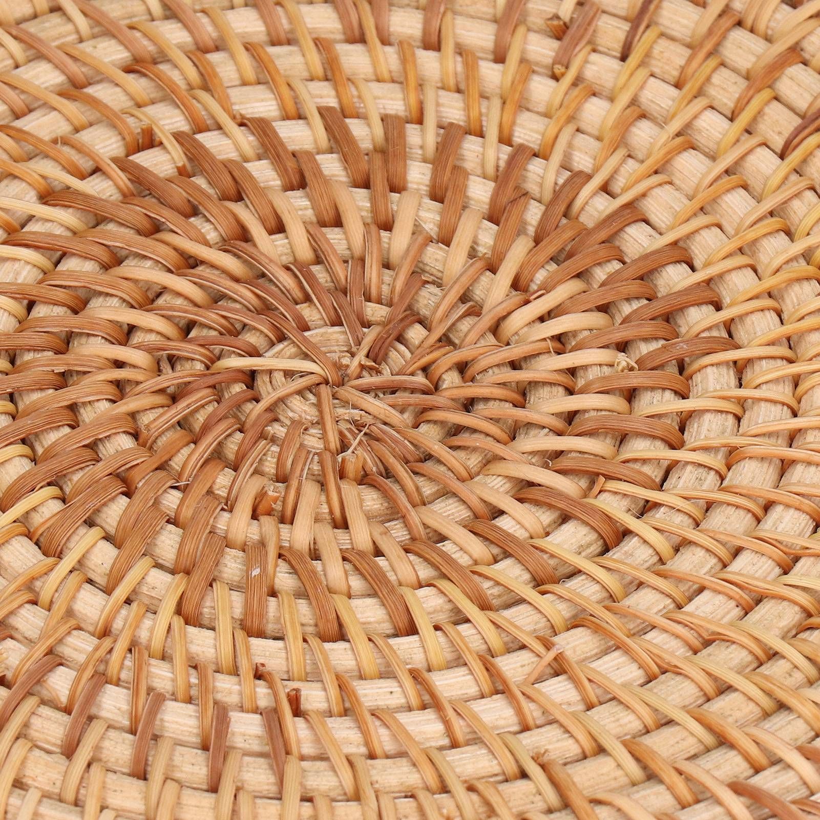 Woven Round Placemat Natural Rattan Braid Hot Insulation Placemat for Large view 14
