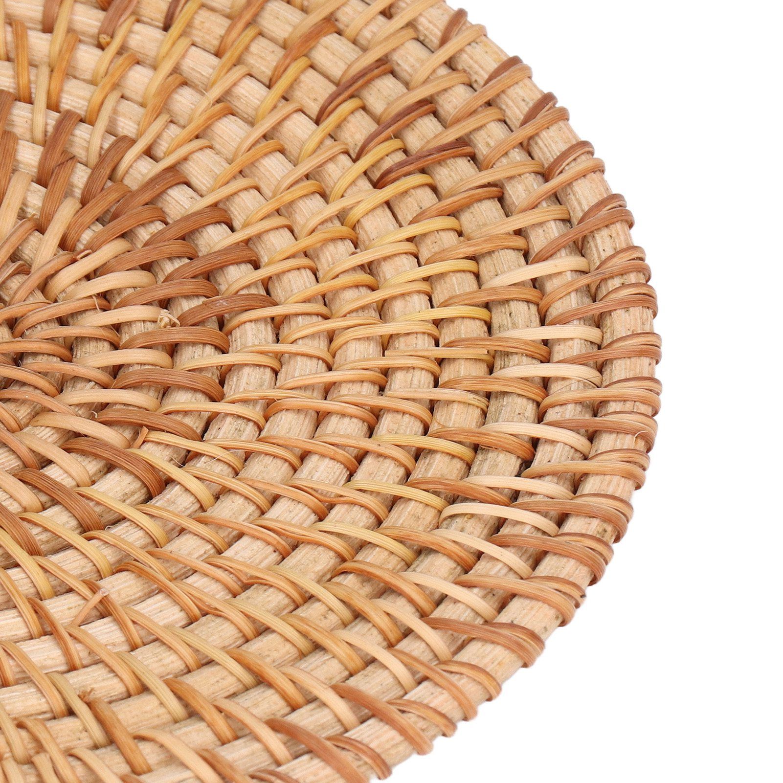 Woven Round Placemat Natural Rattan Braid Hot Insulation Placemat for Large view 15