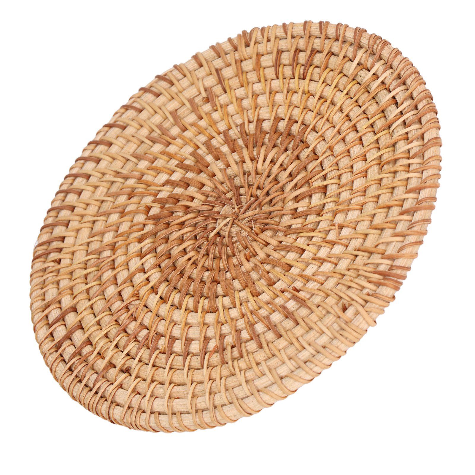 Woven Round Placemat Natural Rattan Braid Hot Insulation Placemat for Large view 8