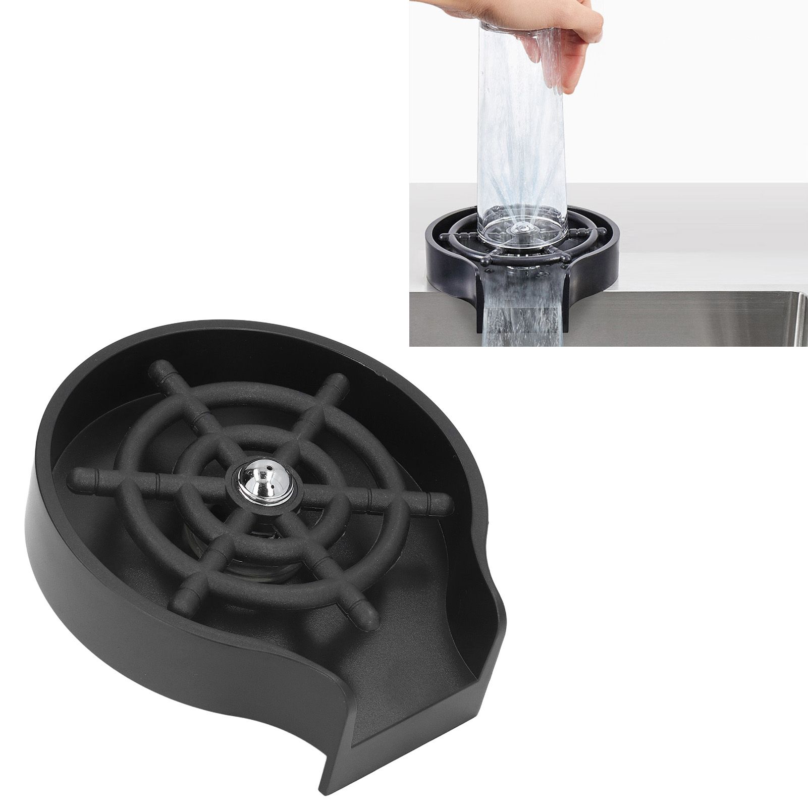 Automatic Cup Washer Black Stainless Steel Cleanfree Fashionable Pitcher view 11