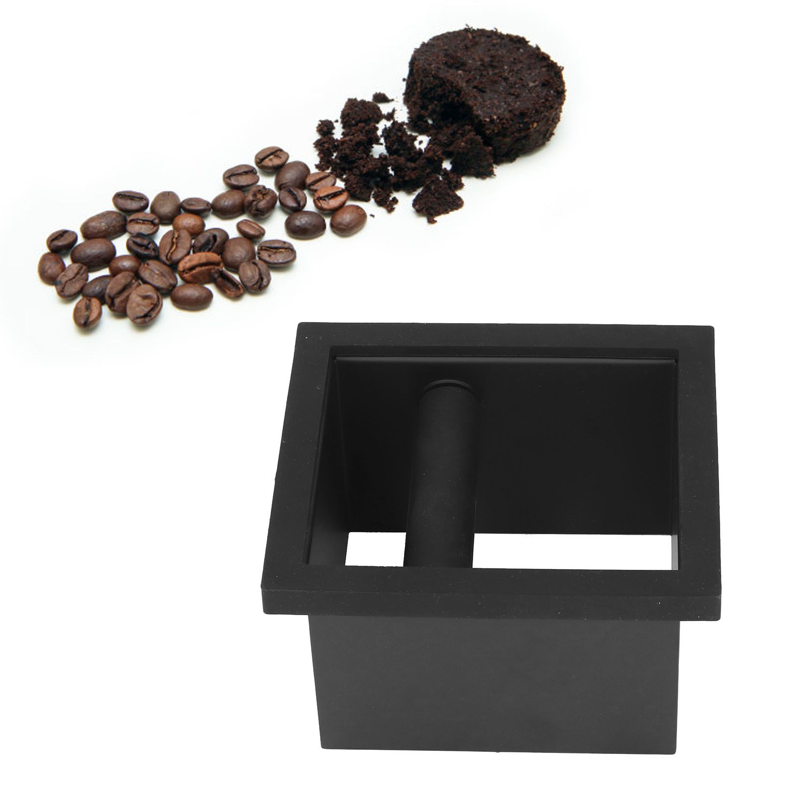 Coffee Knock Box Grounds Disposal Bin Bottomless Embedded Flat Mouth Stainless view 11