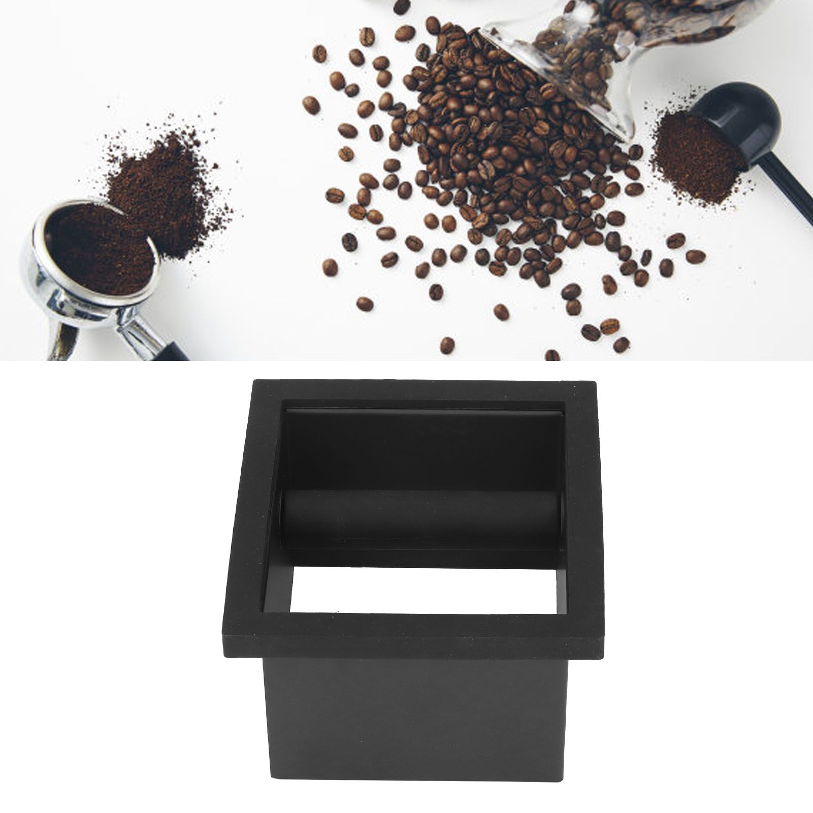 Coffee Knock Box Grounds Disposal Bin Bottomless Embedded Flat Mouth Stainless view 12