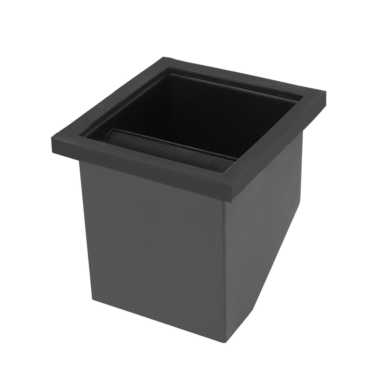 Coffee Knock Box Grounds Disposal Bin Bottomless Embedded Oblique Mouth