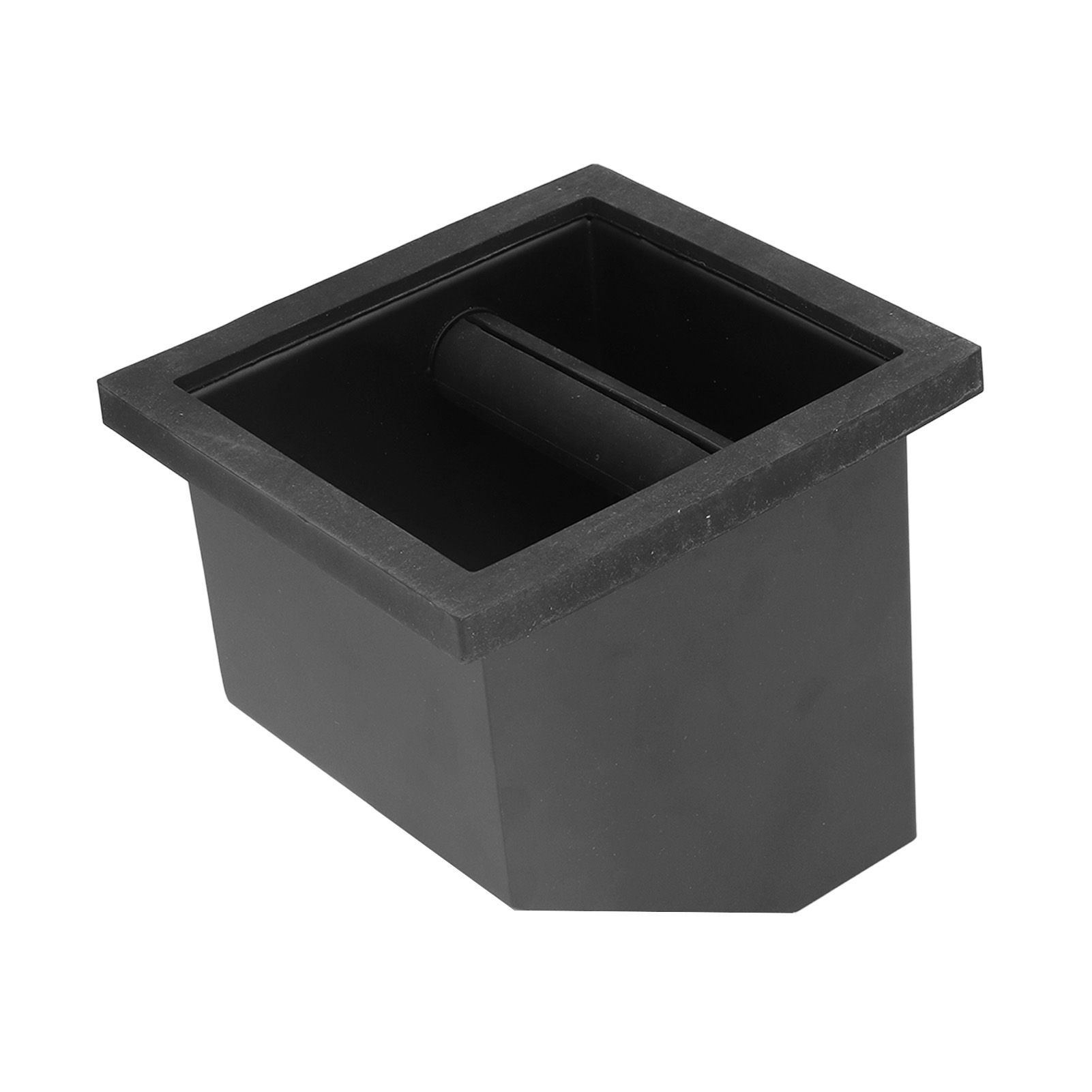 Coffee Knock Box Grounds Disposal Bin Bottomless Embedded Oblique Mouth view 4