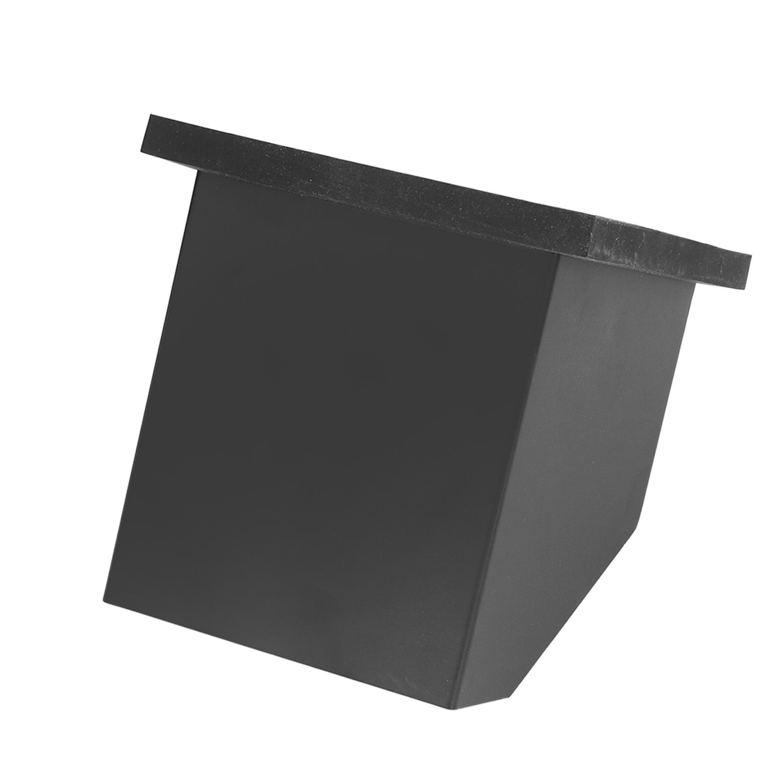 Coffee Knock Box Grounds Disposal Bin Bottomless Embedded Oblique Mouth view 15