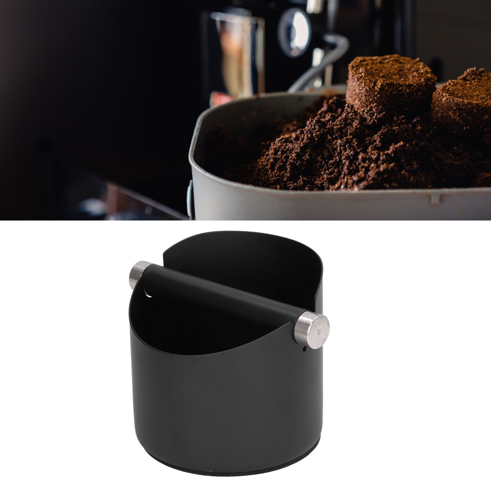 Coffee Grounds Bucket Stainless Steel Rubber Coffee Dump Bin for Home view 11